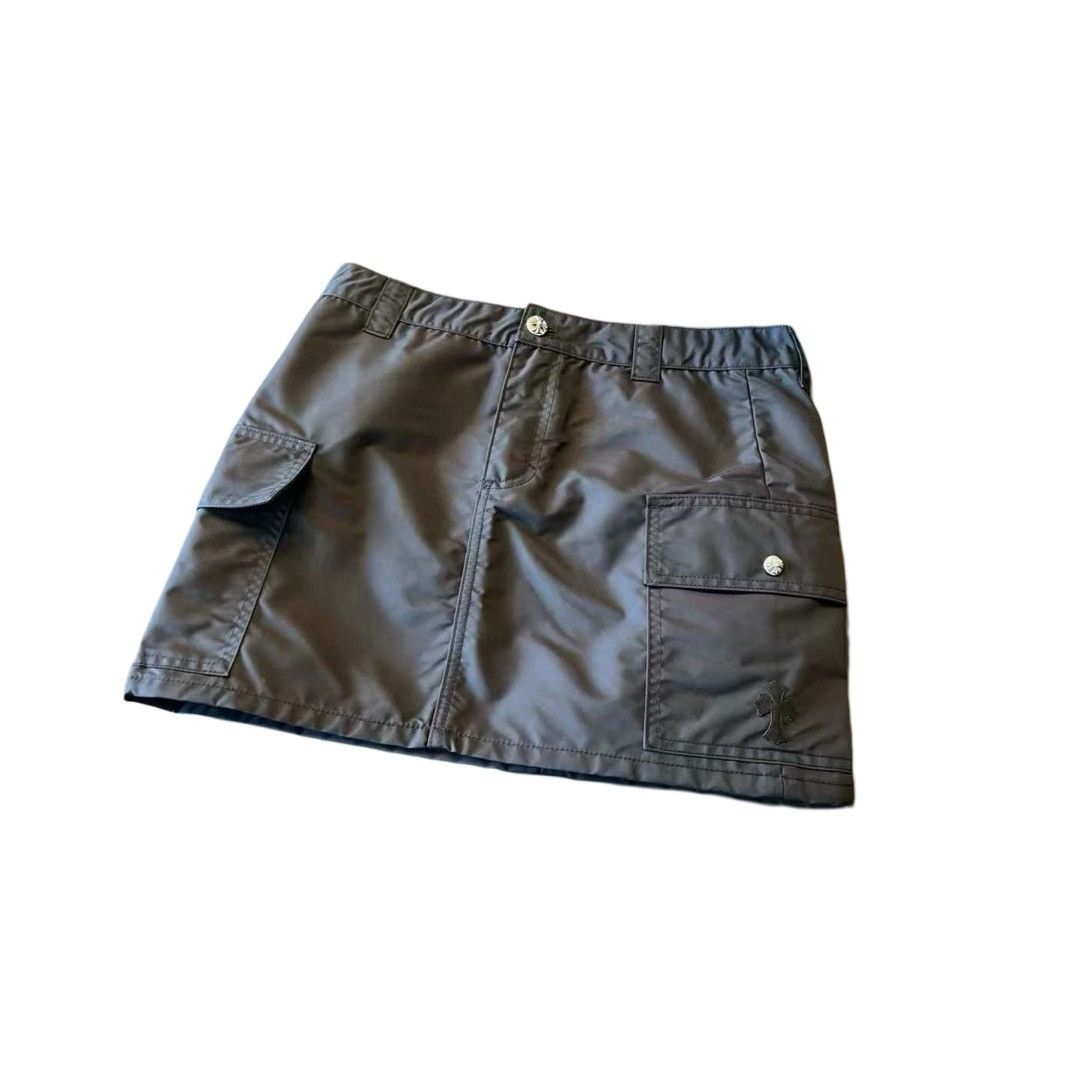 Chrome Hearts Leather cross patch nylon skirt Size 26" / US 2 / IT 38 - 1 Thumbnail