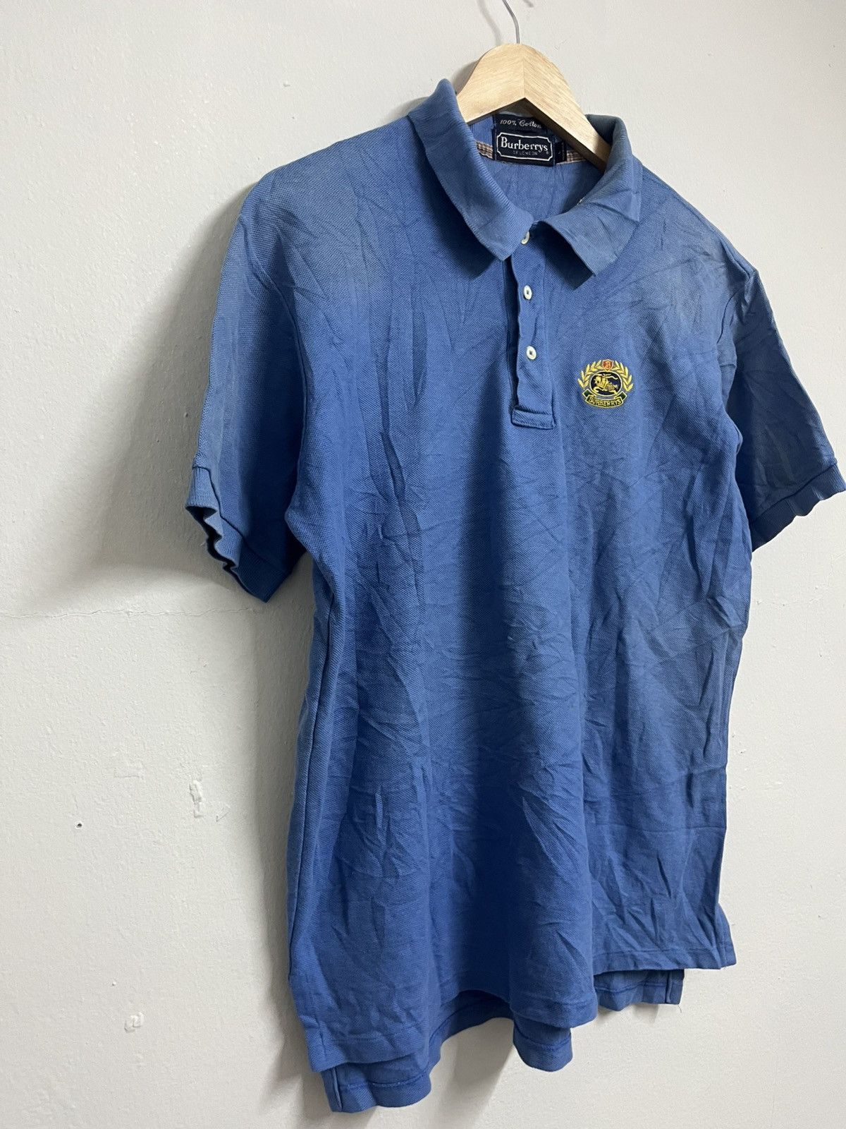 Burberry Vintage faded blue burberrys made in usa Size US L / EU 52-54 / 3 - 2 Thumbnail
