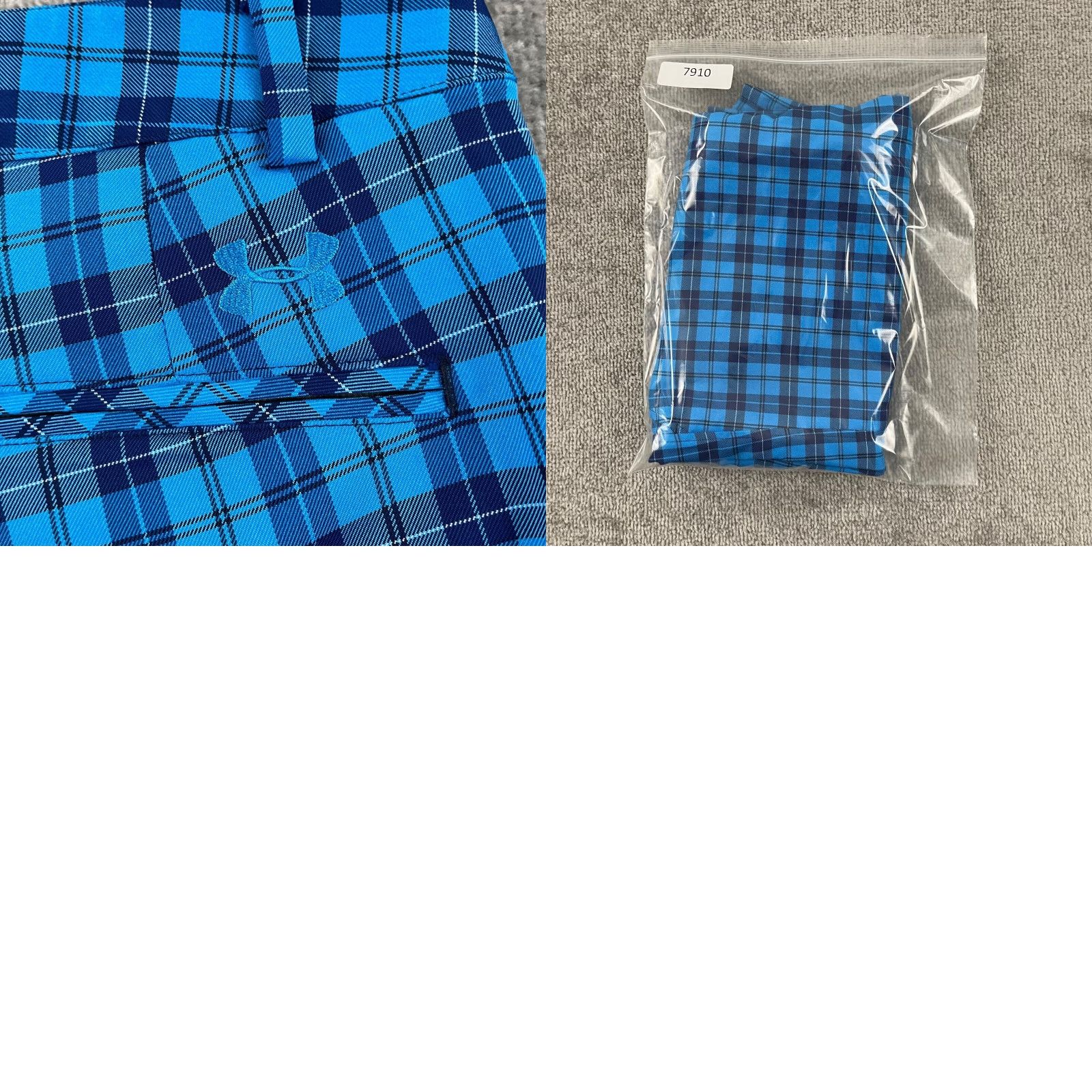 Under Armour Under Armour Shorts Mens Size 40 x 10" Blue Plaid Golf Performance Sport Stretch Size US 40 / EU 56 - 8 Thumbnail