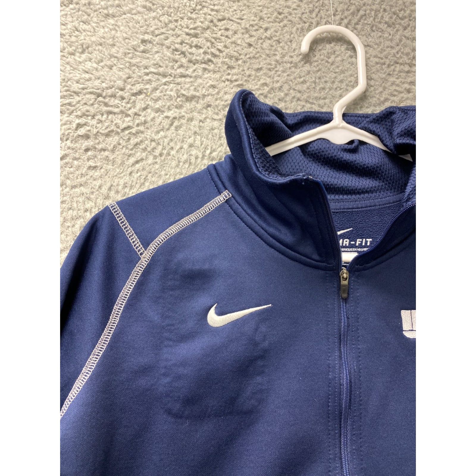 Nike Nike Pullover Sweatshirt Men Medium Blue Therma-Fit 1/4 Zip West Virginia Logo Size US M / EU 48-50 / 2 - 4 Thumbnail