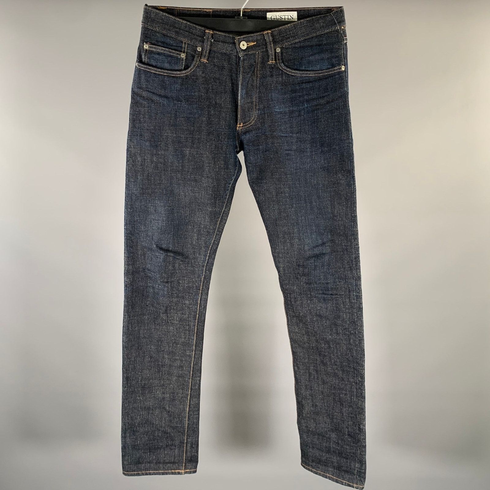 Gustin GUSTIN Size 34 Indigo Selvedge Denim Slim Fit Jeans Size US 32 / EU 48 - 1 Thumbnail
