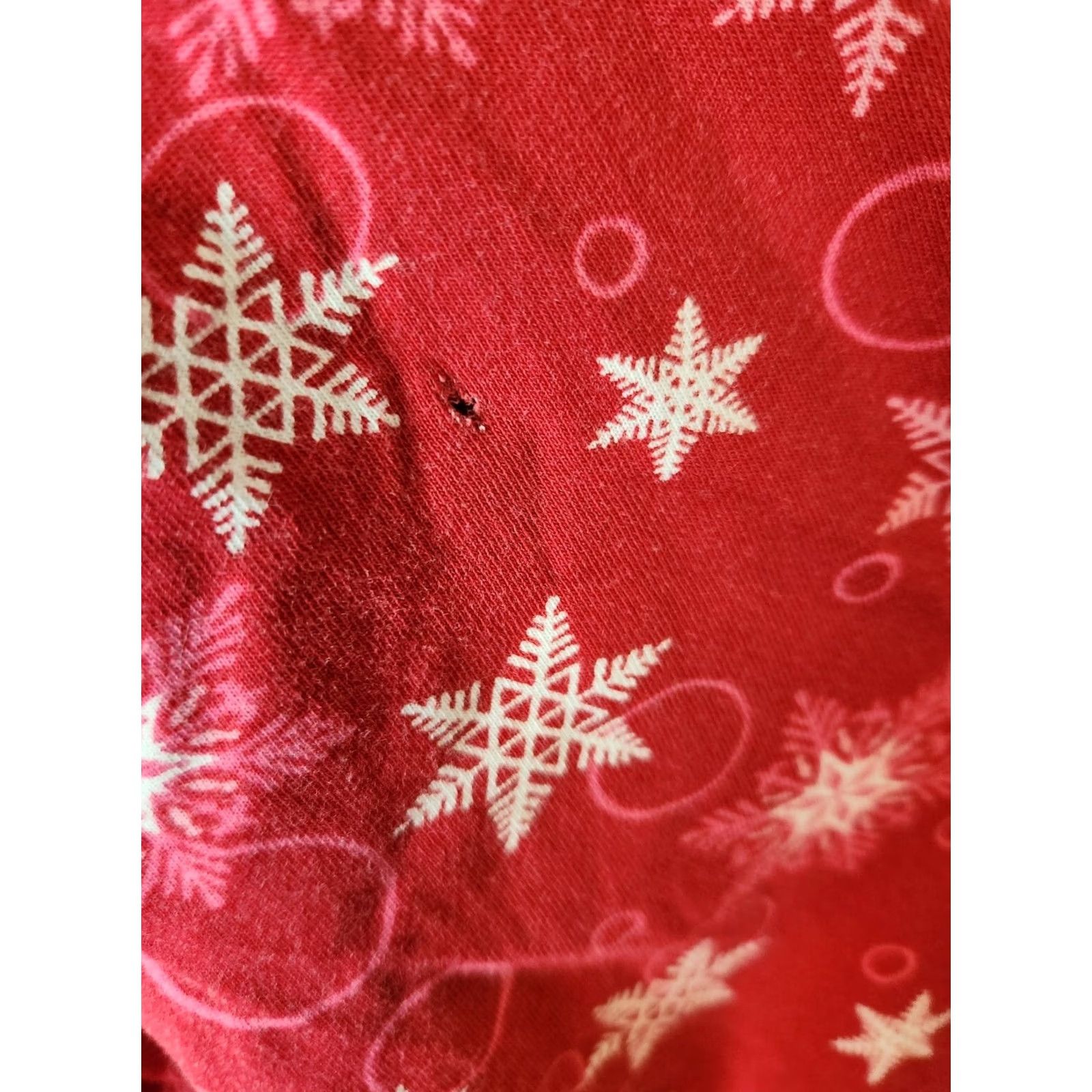 Vintage Cacique Pajama Dress 22 24 Red Snowflake Print Holiday Sleepwear Size 3XL / US 20-22 - 4 Thumbnail