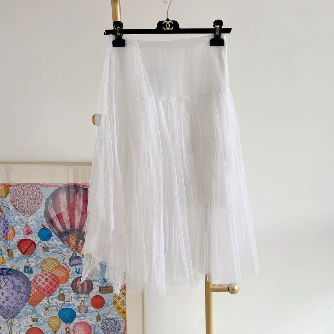 Ermanno Scervino ES white midi skirt 38 Size 26" / US 2 / IT 38 - 1 Thumbnail