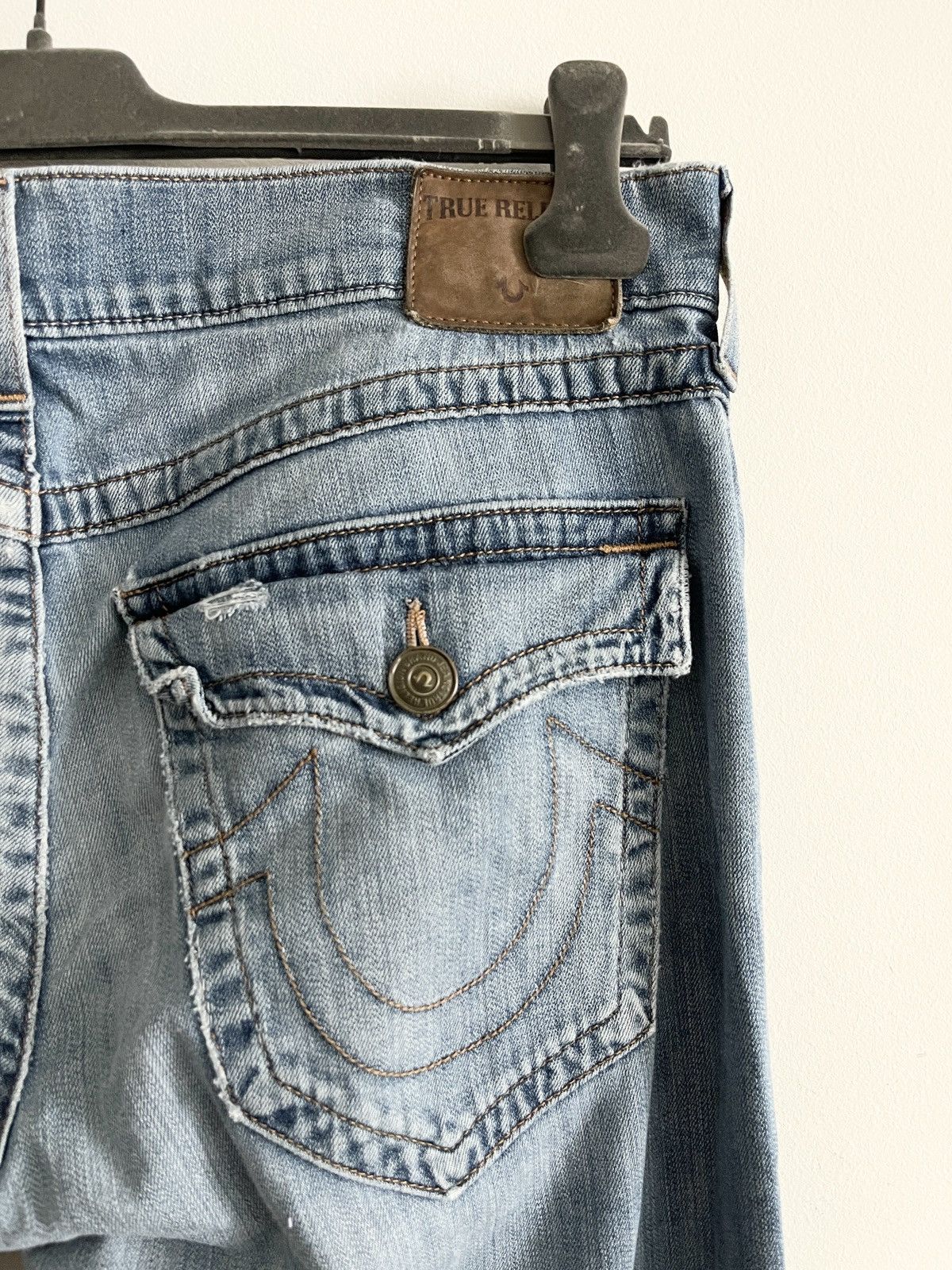 Other STEAL! VTG 2000s True Religion Knee Wash Distressed Jeans Size US 36 / EU 52 - 5 Thumbnail