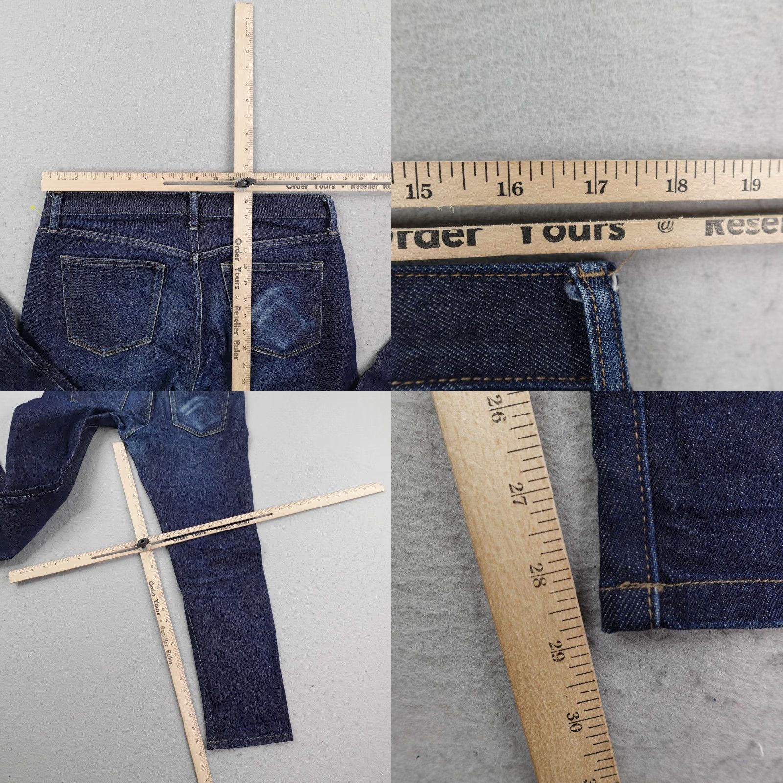 Uniqlo Uniqlo Jeans Mens 33x32 Blue Kaihara Selvedge Denim Slim Straight Mid Rise Faded Size US 33 - 8 Thumbnail