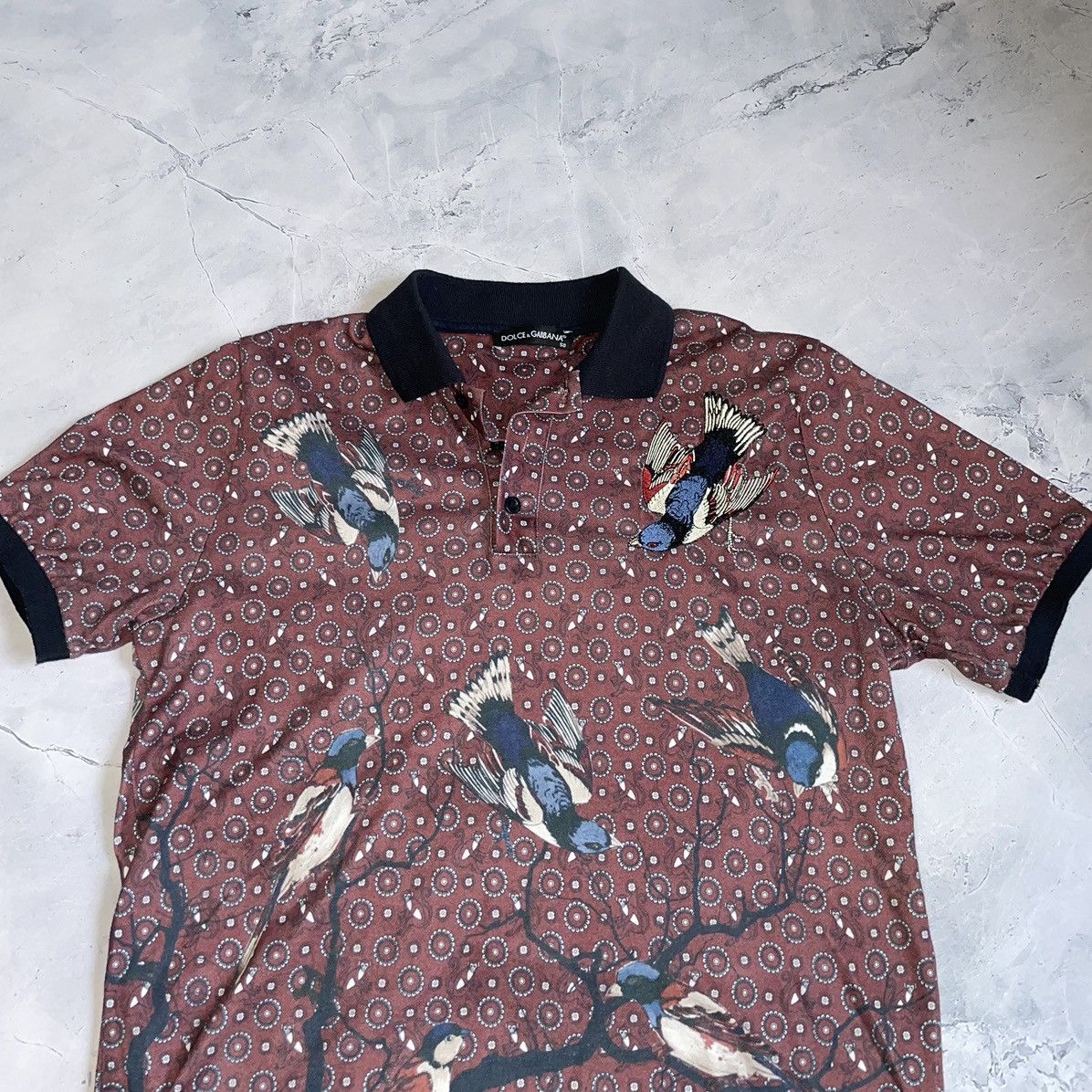 Dolce & Gabbana Dolce Gabbana Rare Printed Polo Shirt Size US L / EU 52-54 / 3 - 2 Thumbnail