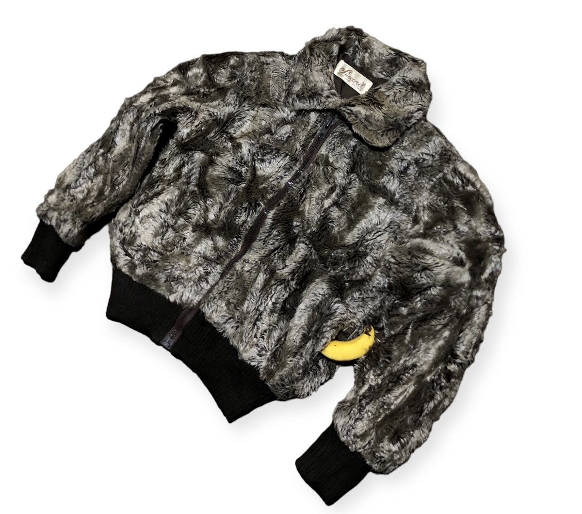 Vintage Vintage 80s Fur Bomber Jacket Iconic Design Size M / US 6-8 / IT 42-44 - 2 Thumbnail