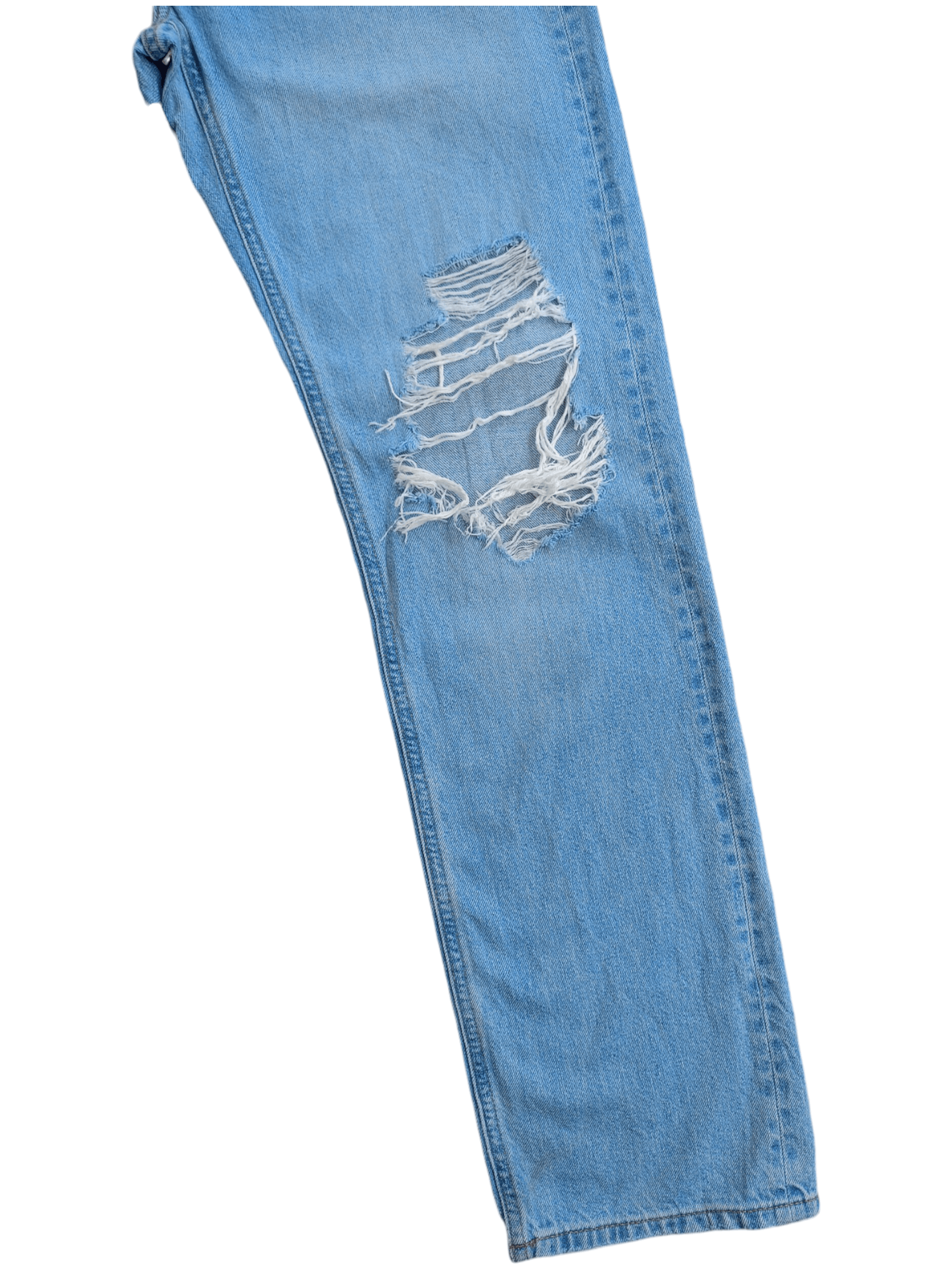 Kaihara Denim × Uniqlo × Vintage UNIQLO Regular, Straight Cut Distressed Vintage Denim Size US 26 / EU 42 - 6 Thumbnail