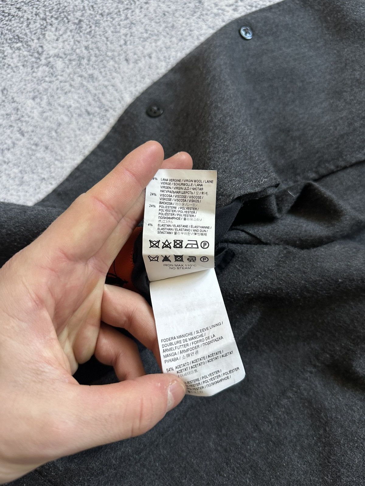 Barena Venezia 3 Button Gray Wool Blazer Size IT 54 US 44