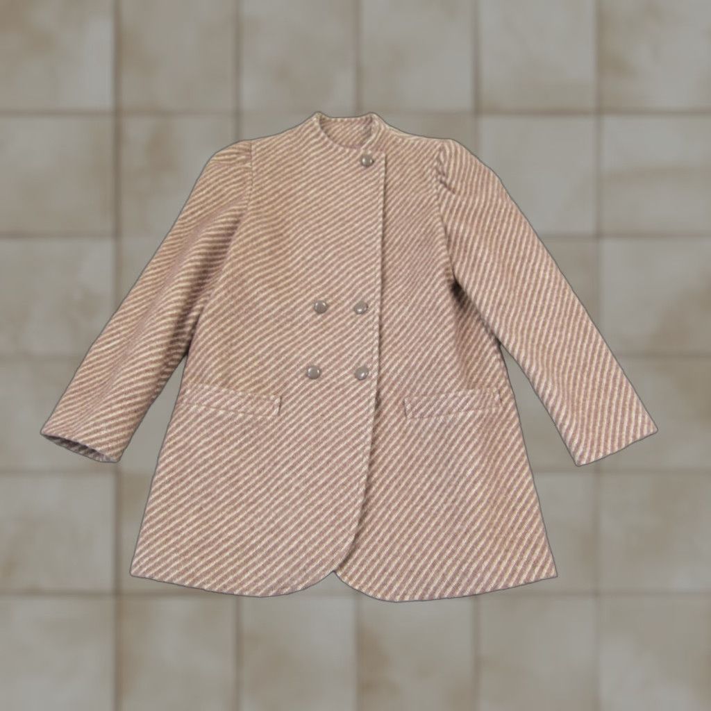 Vintage VINTAGE Portrait Jacket Blazer Womens 36 Pink Wool Trench 60s 80s 90s Casual Button Pockets Regular XS? Size M / US 6-8 / IT 42-44 - 1 Thumbnail