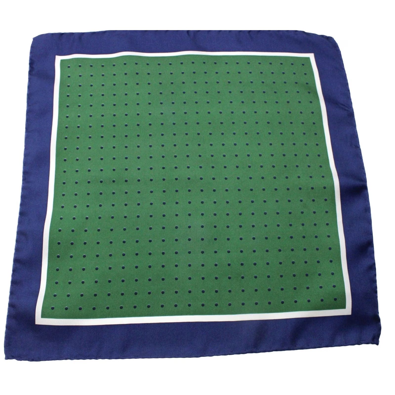 Suitsupply SUITSUPPLY Pochet Dot Green Handkerchief Mens ONE SIZE Pure Silk Pocket Square Size ONE SIZE - 2 Thumbnail