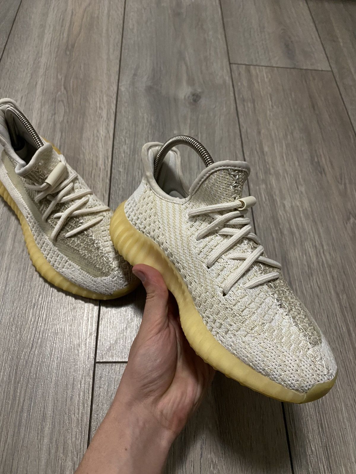 Adidas × Kanye West Adidas Yeezy Boost 350 V2 Natural Reflective White Y2K Boost Size US 6 / EU 39 - 4 Thumbnail