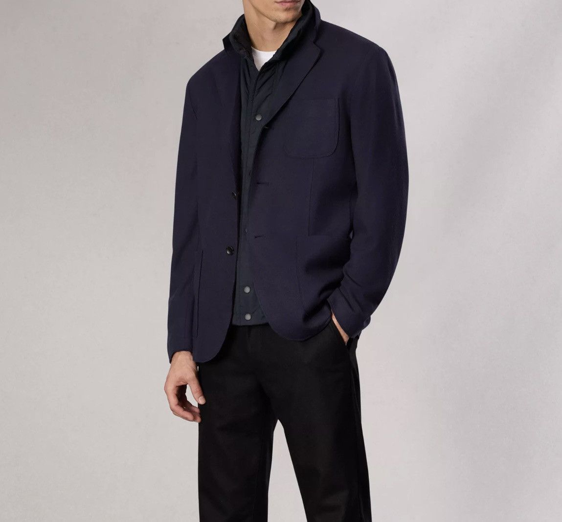 Rag & Bone rag & bone Achilles Japanese Wool Cardigan Blazer Navy 46R Size 46R - 3 Thumbnail