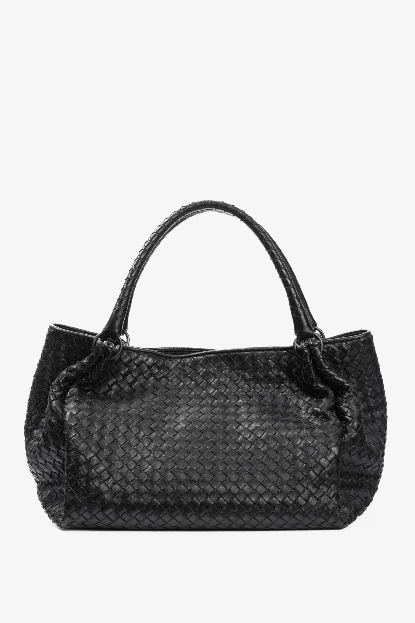 Bottega Veneta Bottega Veneta Black Intrecciato-Leather Handbag Size ONE SIZE - 4 Thumbnail