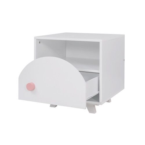 Designer × Homemade Wooden Nightstand with a Drawer and an Open Storage,End Tabl Size US L / EU 52-54 / 3 - 4 Thumbnail