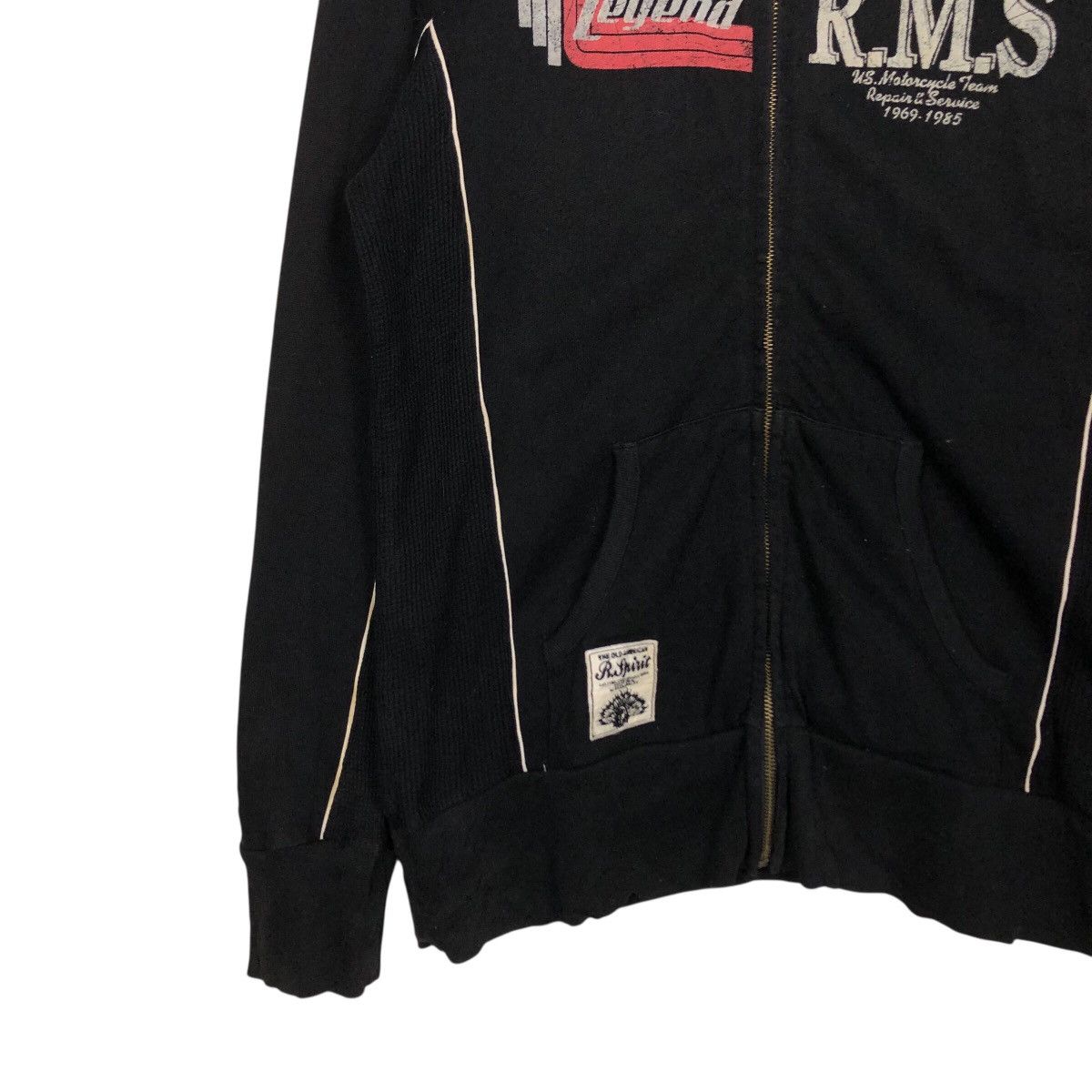 Japanese Brand Vintage R Spirit Motorcycle Graphic Zip Hoodie Black Size US L / EU 52-54 / 3 - 5 Thumbnail