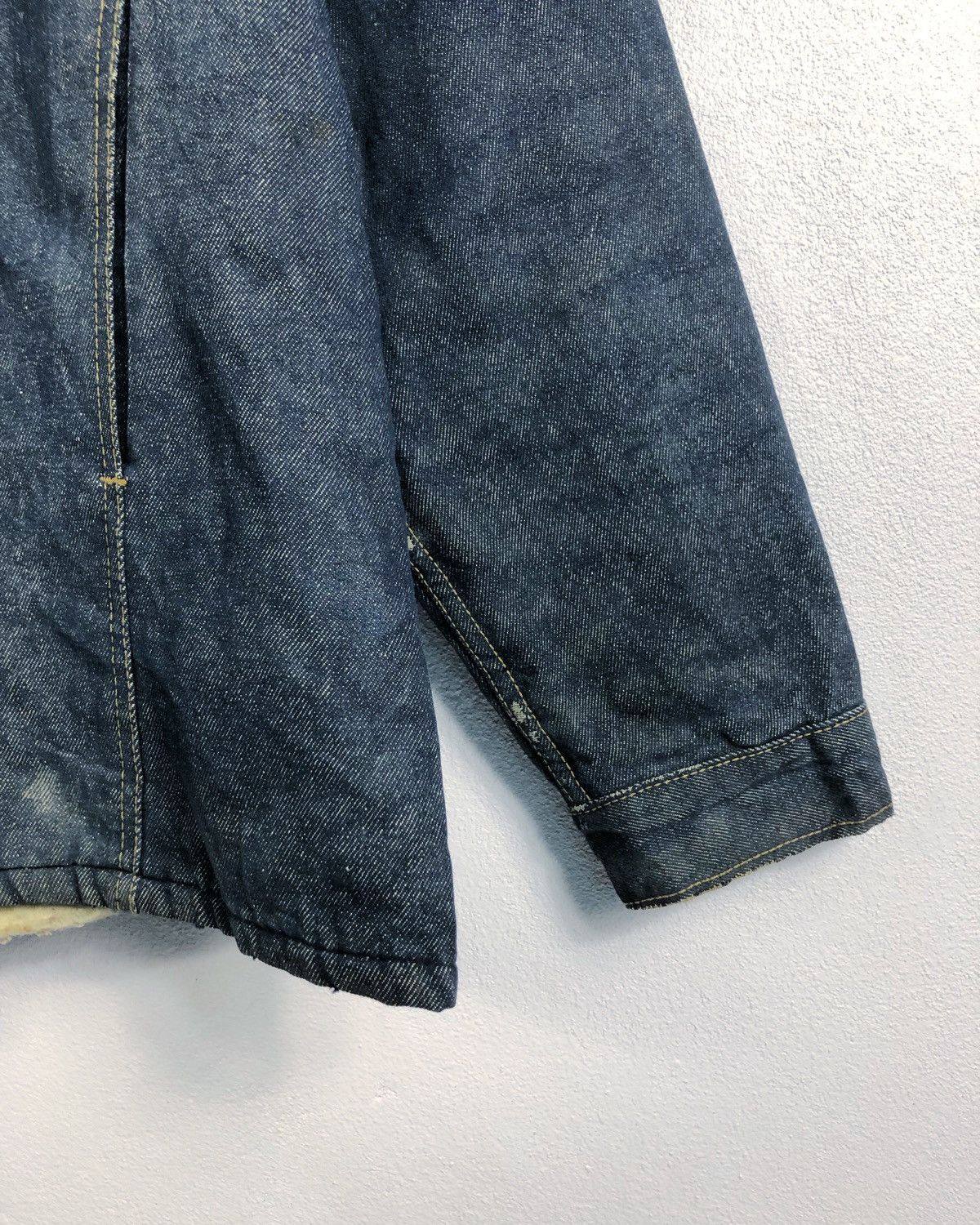 Sears Rare Vintage 80s Sears Roebucks Shearling Denim Jacket Size US XL / EU 56 / 4 - 7 Thumbnail