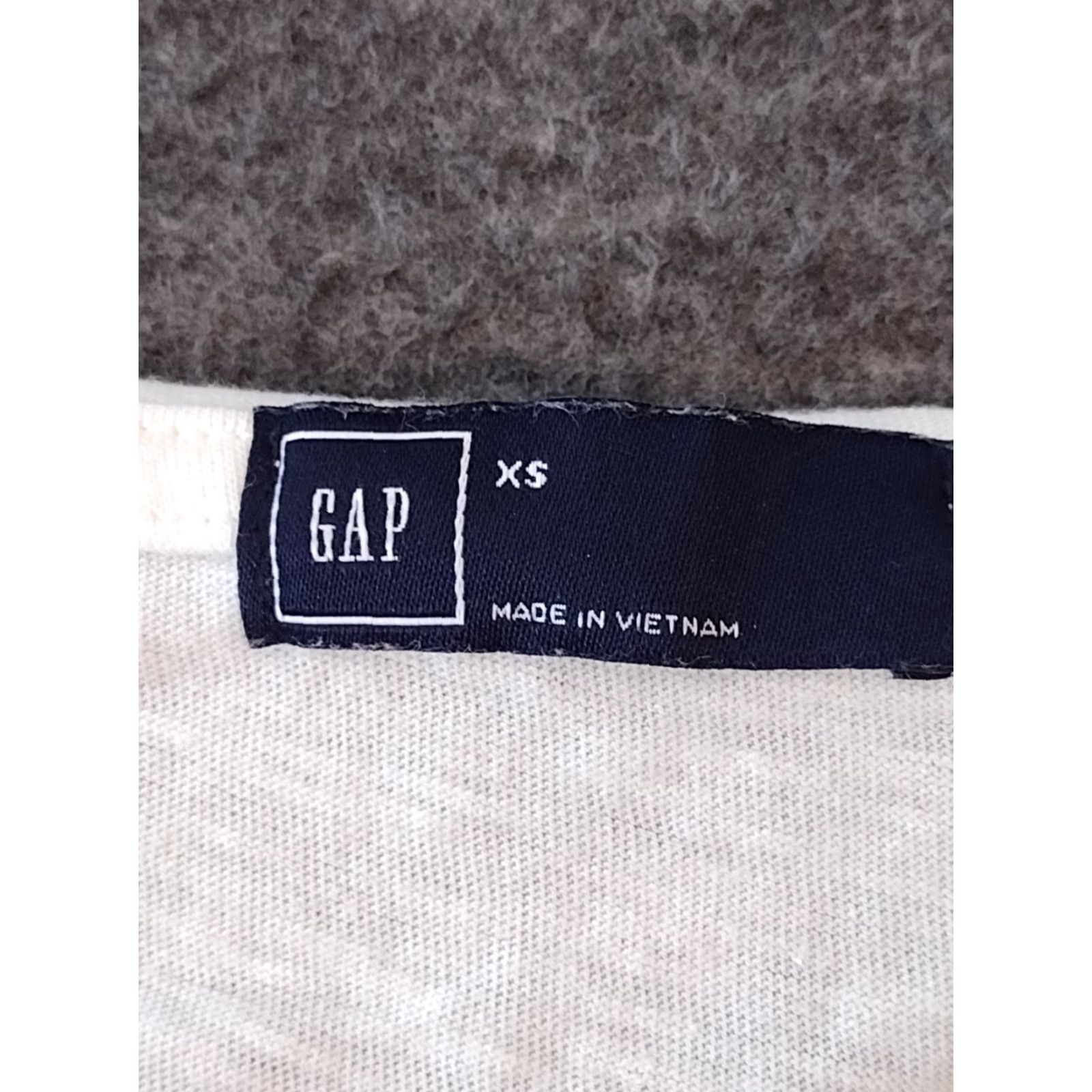 Gap GAP Boat Neck Top Women's XS 3/4 Lace Sleeve White Cotton Blend Basic Top Ladies XS White Lace Trim Casual Shirt Size XS / US 0-2 / IT 36-38 - 6 Thumbnail