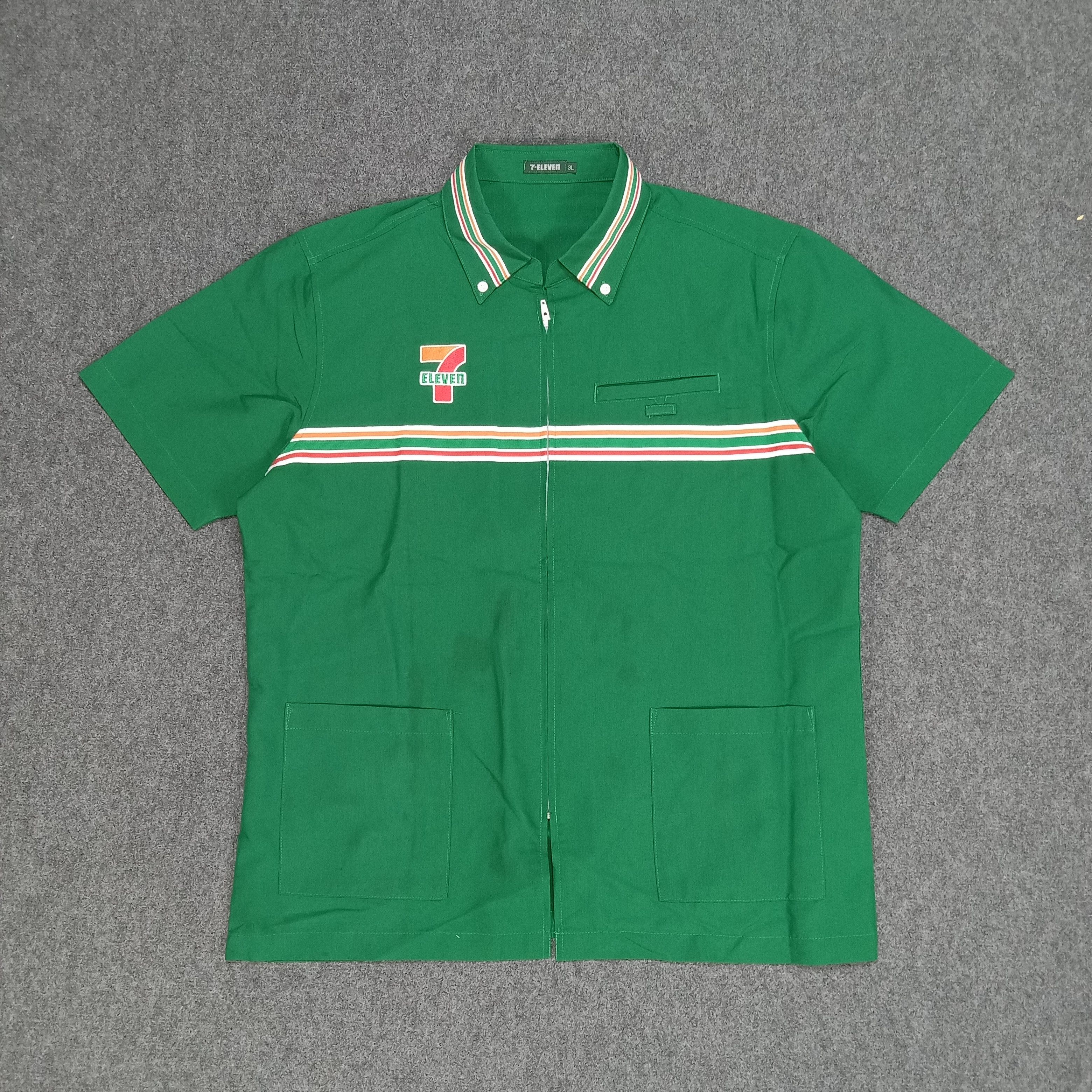 Japanese Brand × Vintage 7-ELEVEn Japanese Workers Uniform Shirt Jacket Size US M / EU 48-50 / 2 - 1 Thumbnail