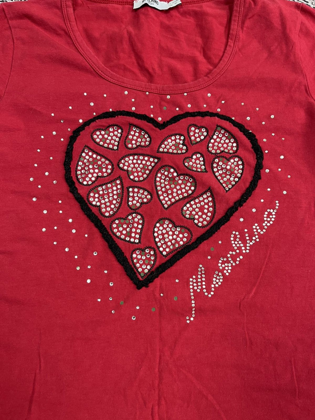 Moschino VINTAGE MOSCHINO Y2K LOGO TEE RHINESTONES Size M / US 6-8 / IT 42-44 - 2 Thumbnail