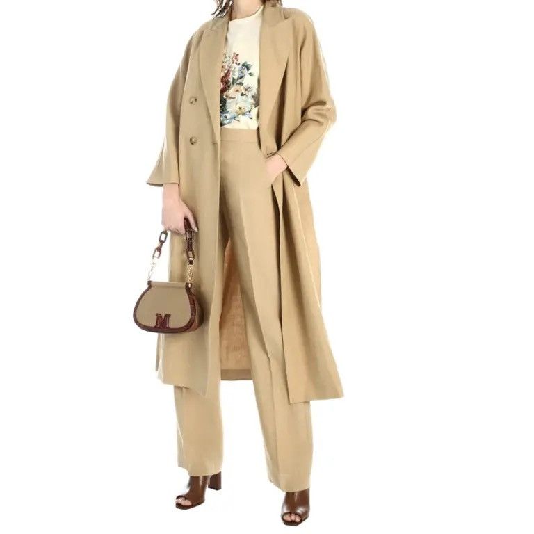 Max Mara Max Mara Double-Breasted Linen Trench Coat– Size 40 Size S / US 4 / IT 40 - 2 Thumbnail