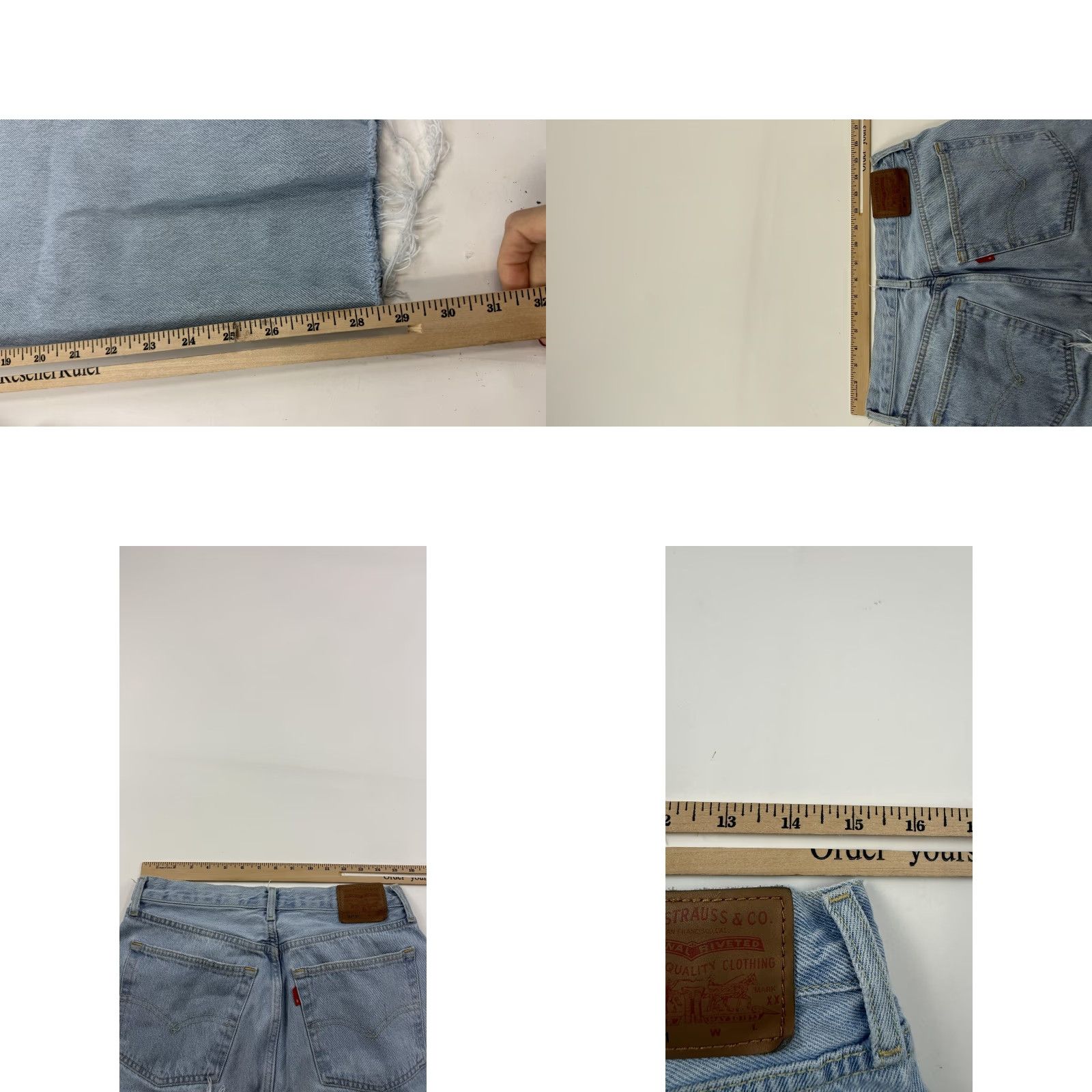 Levi's VINTAGE Levi's Premium 501 '81 Jeans Womens Light Wash Button Fly Straight Leg Raw Hem Denim Jeans 31in 30in Size 24" / US 00 / IT 34 - 8 Thumbnail