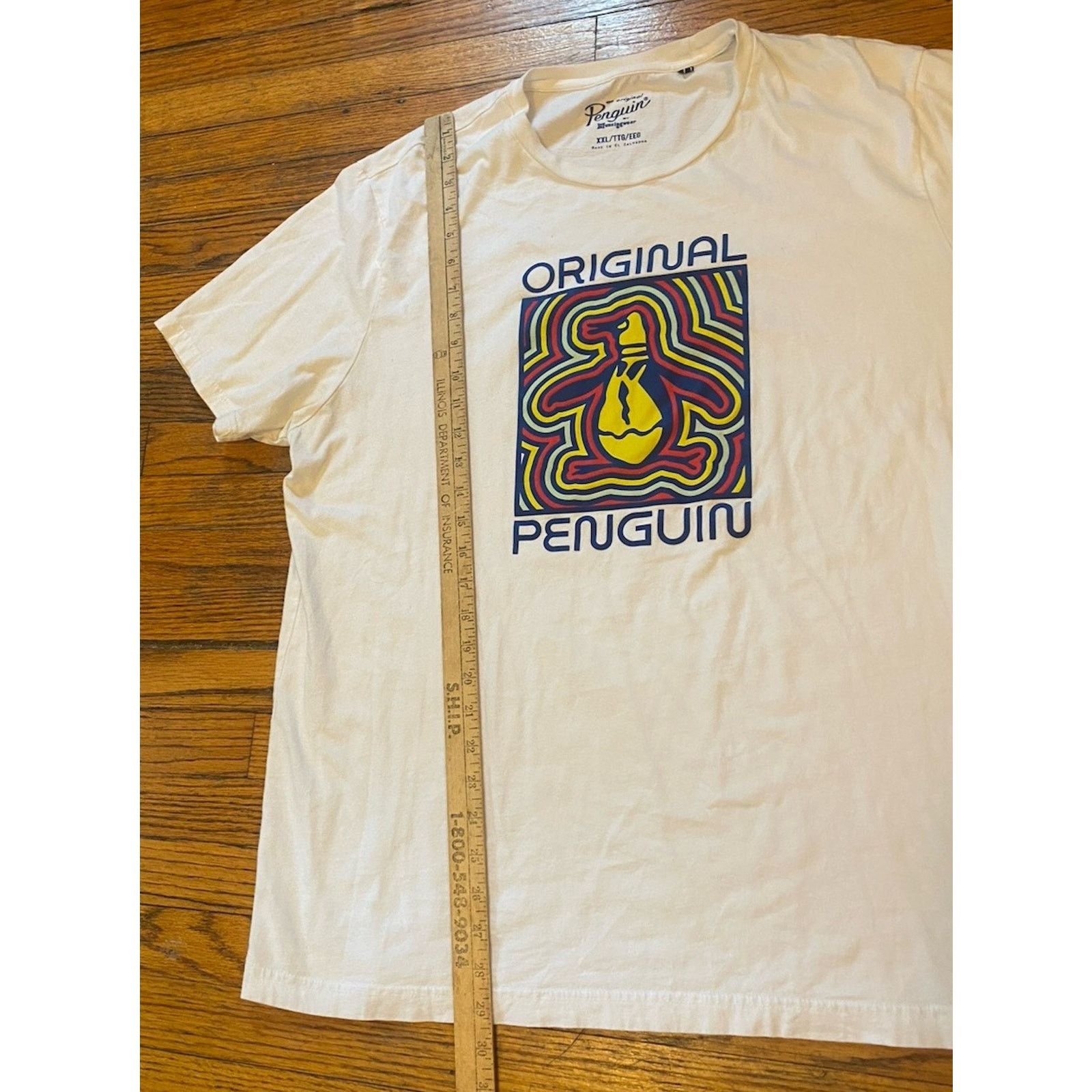 Original Penguin Original Penguin Men's Neon Pete T-Shirt White XXL Size US XXL / EU 58 / 5 - 6 Thumbnail