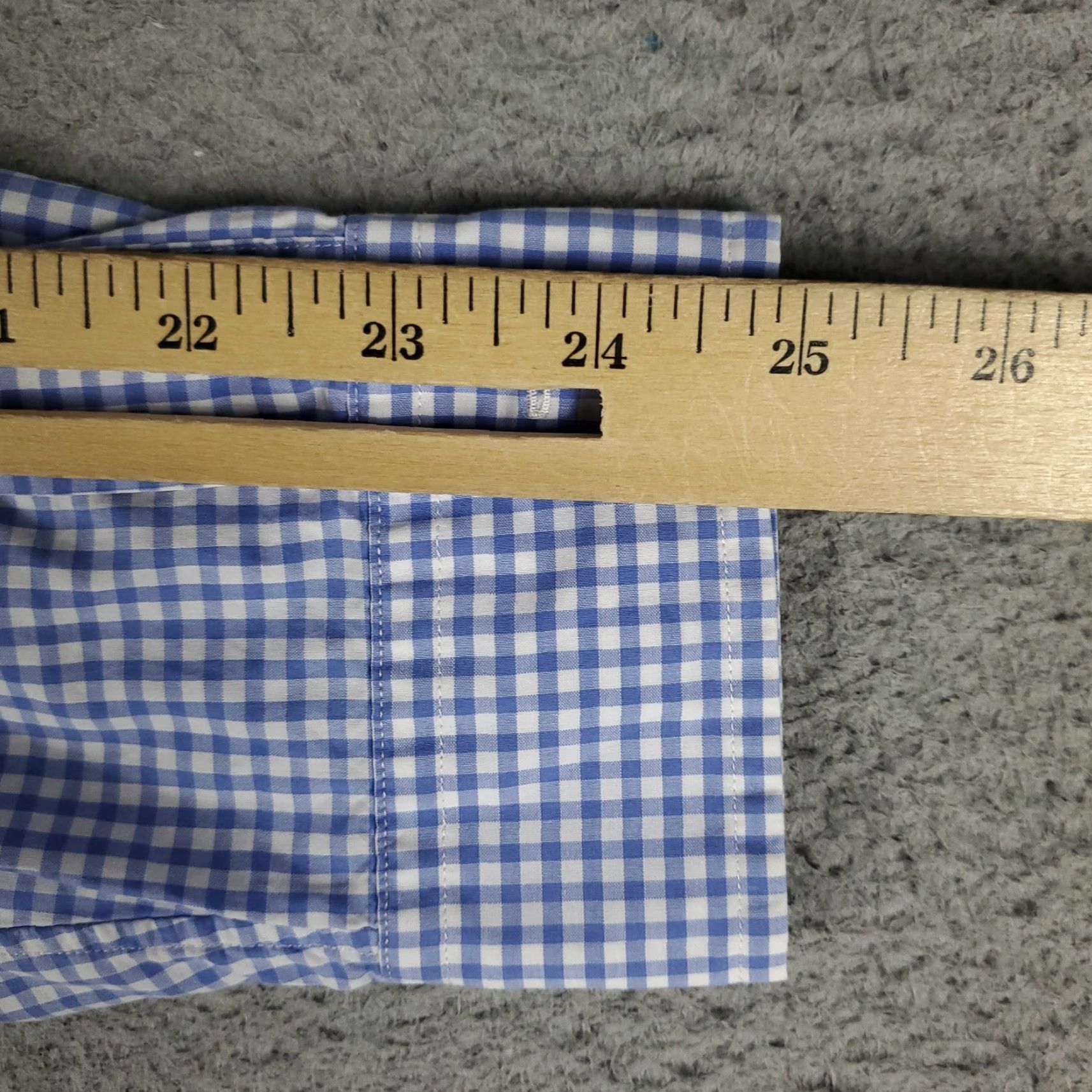 Ralph Lauren Ralph Lauren Shirt Mens 15.5 Blue Check Pony Dress Button Up Long Sleeve Size 42R - 6 Thumbnail