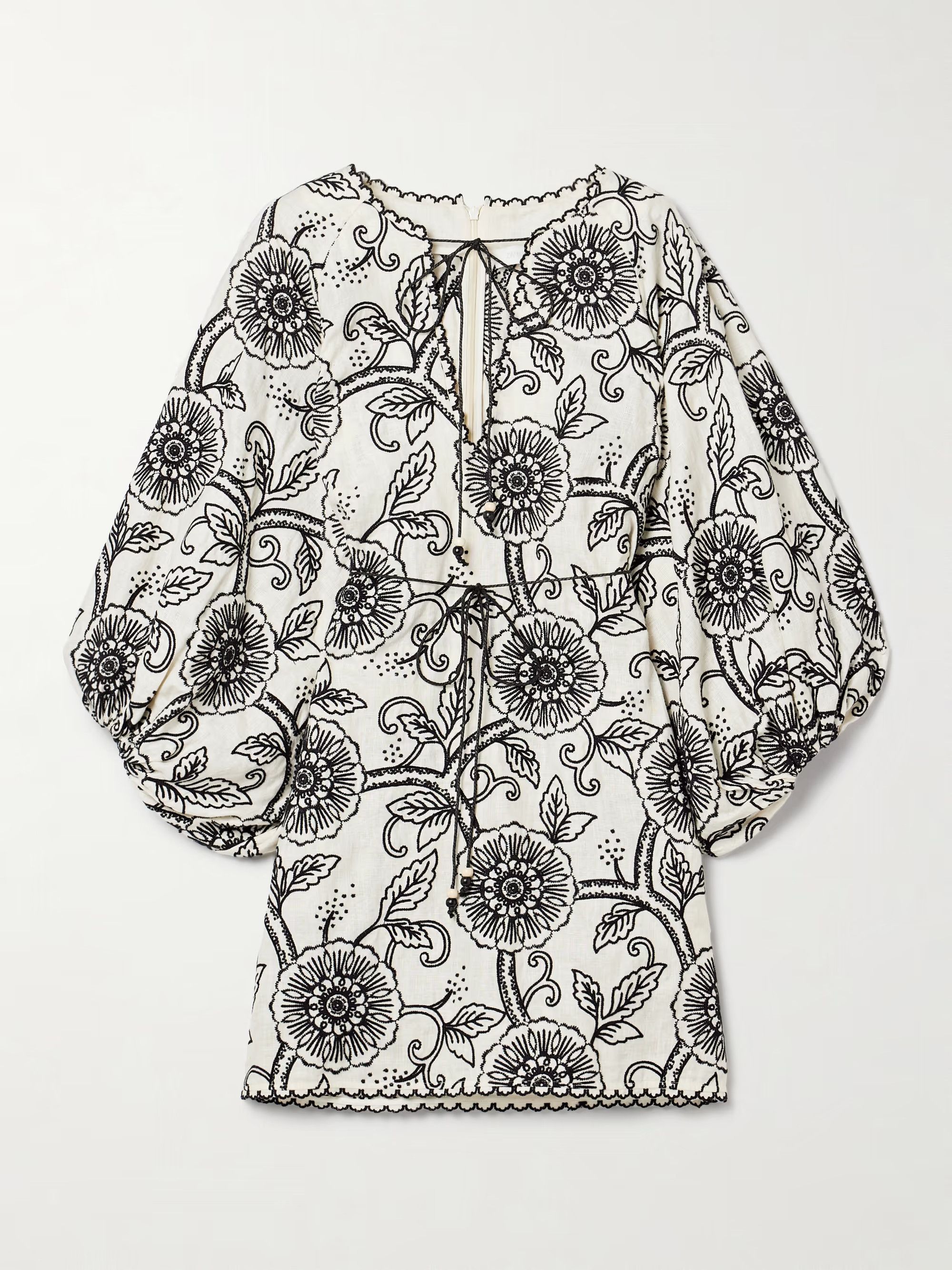 Zimmermann Aliane Embroidered Short Dress | Grailed