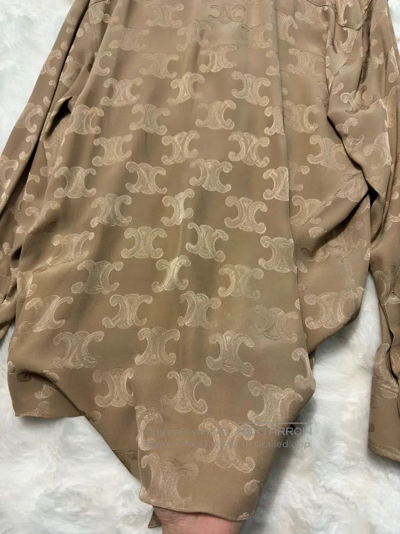 Celine CELINE All-over Printed Silk Scarf Shirt Size XL / US 12-14 / IT 48-50 - 5 Thumbnail