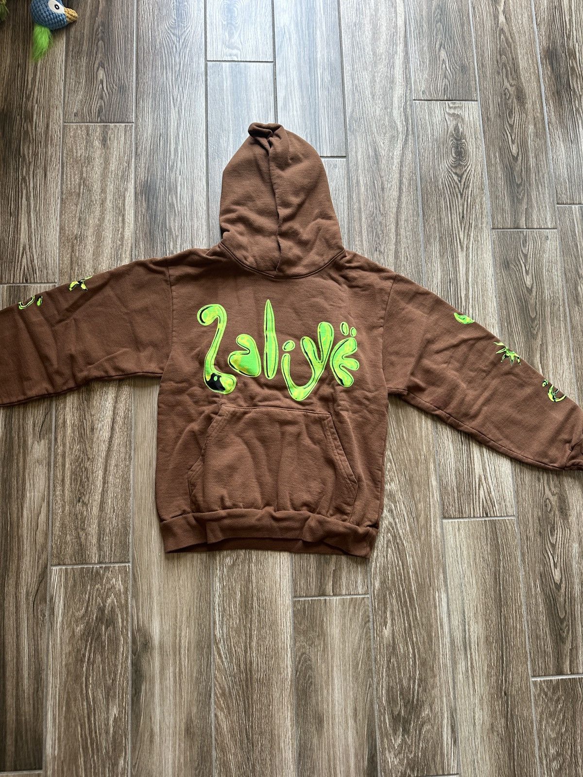 image of Yeat 2 Alive Hoodie Size Large in Brown, Men's