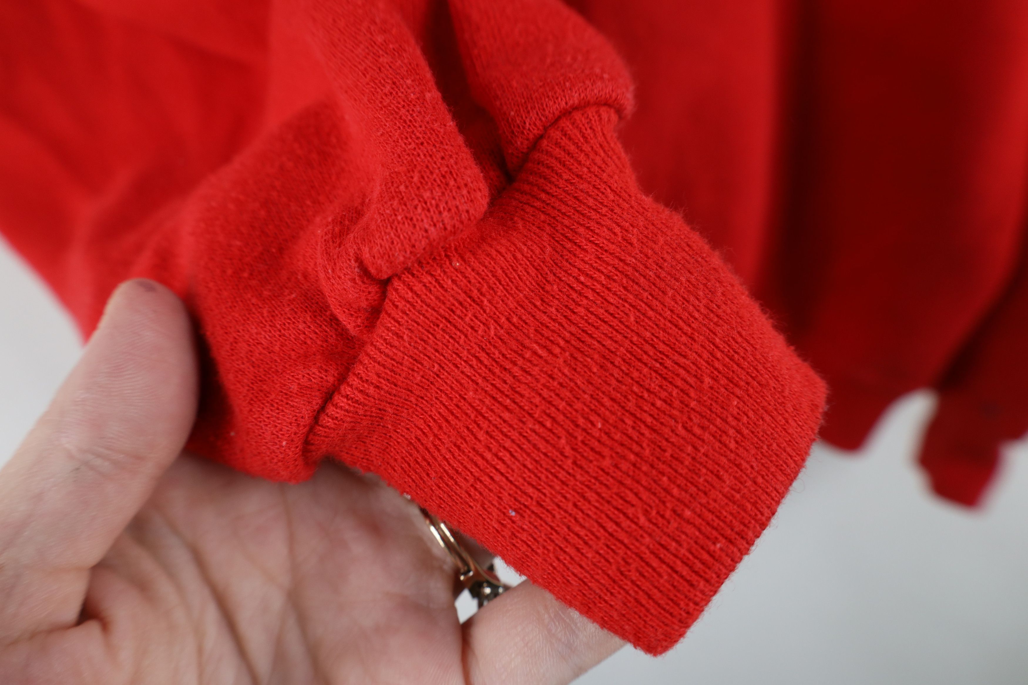 Vintage Vintage 70s Streetwear Blank Raglan Sweatshirt Red USA Size L / US 10 / IT 46 - 9 Thumbnail