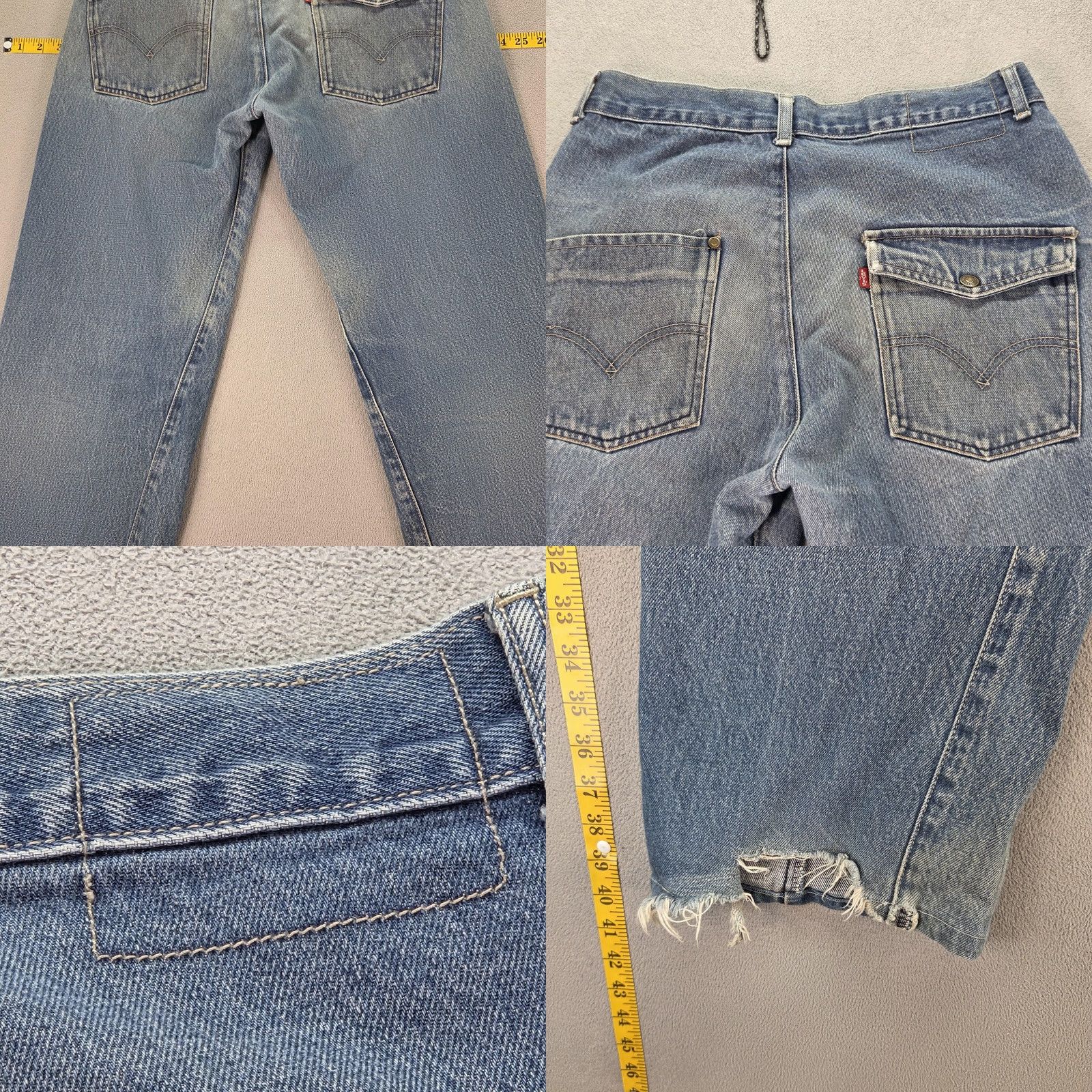 Levi's VTG Levi's Engineered Jeans Mens Light Wash Straight 29x28 Distressed Pockets Vintage Denim Button Fits 29 Mens Clothing Jeans Size US 29 - 10 Thumbnail