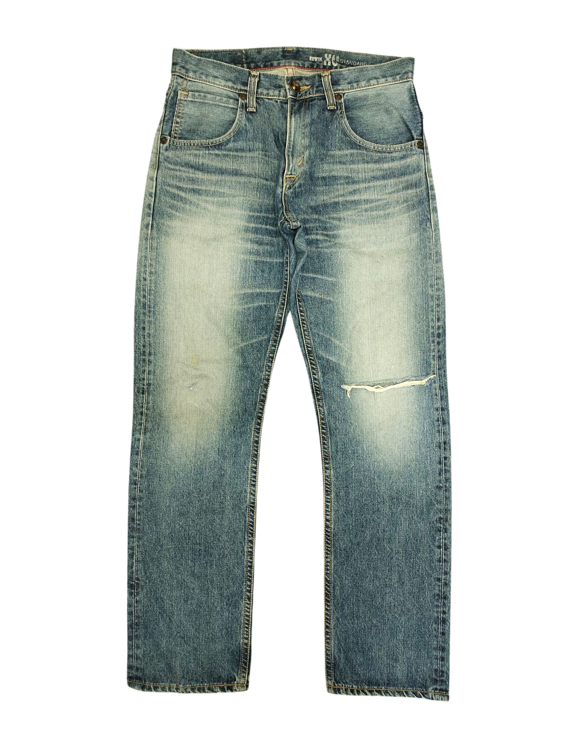 Number (N)ine × Undercover Vintage Edwin Xv Clawmark Distress Faded Denim Jeans Size US 32 / EU 48 - 1 Thumbnail