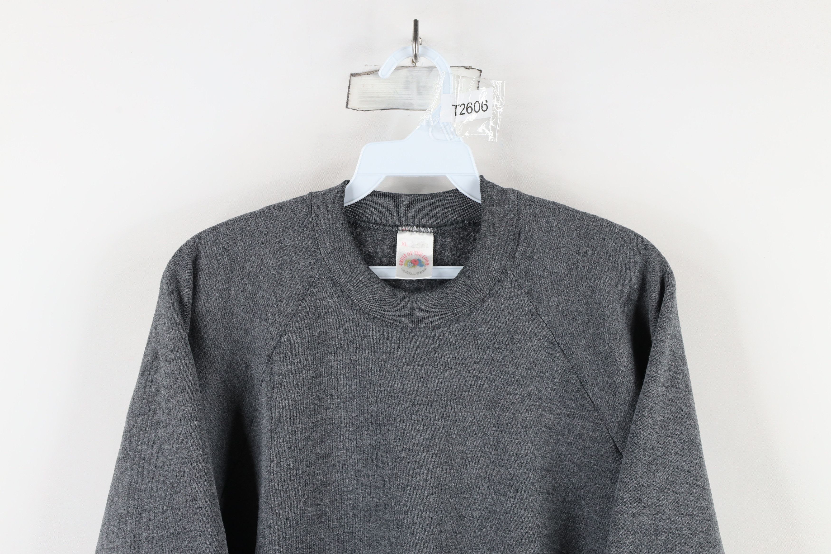 Vintage Vintage 90s Streetwear Crewneck Sweatshirt Heather Gray USA Size XL / US 12-14 / IT 48-50 - 2 Thumbnail