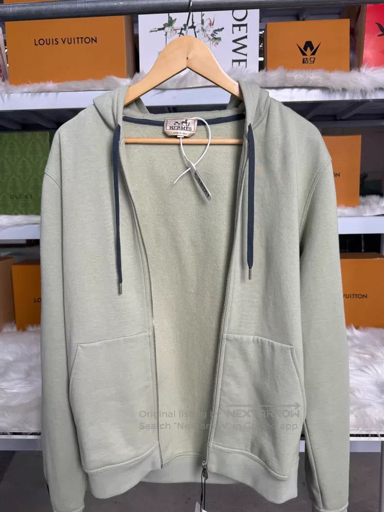 Hermes Hermes Sage Green Sweatshirt Jacket Size M / US 6-8 / IT 42-44 - 1 Thumbnail