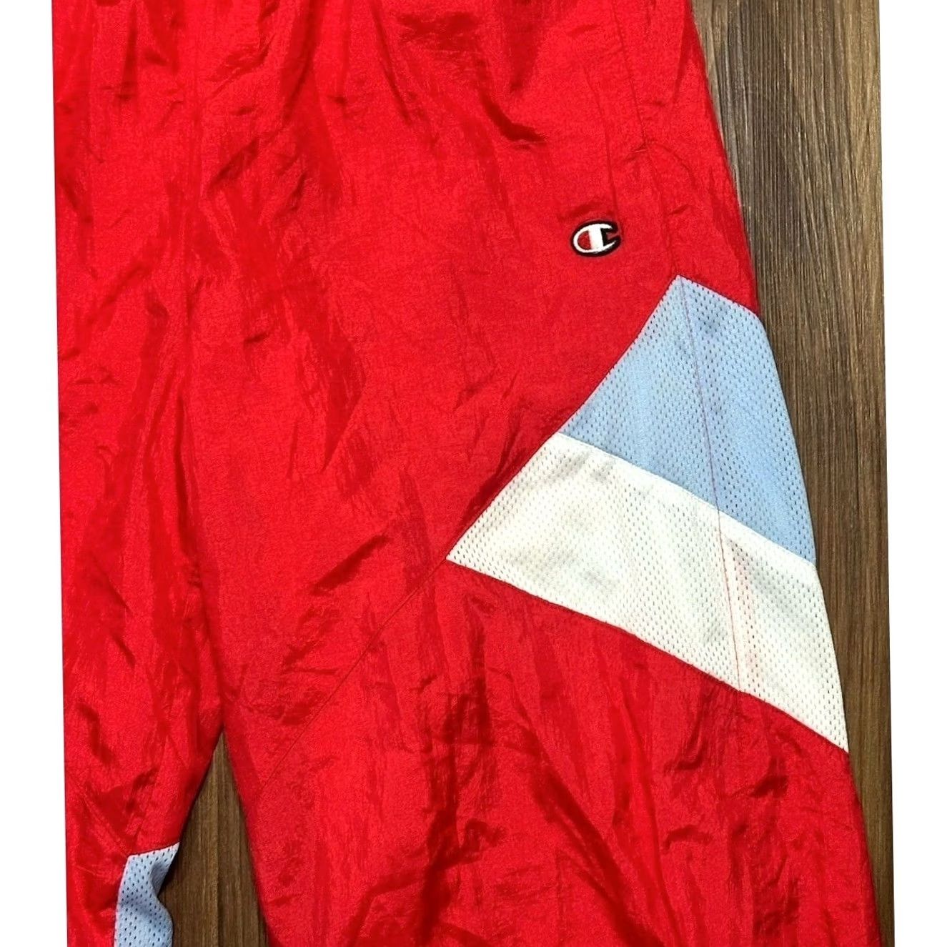 Champion Champion Life Pants Women Red Sz L Nylon Warm Up Wide Leg Baggy Athletic Women's Size 36" / US 14 / IT 50 - 2 Thumbnail