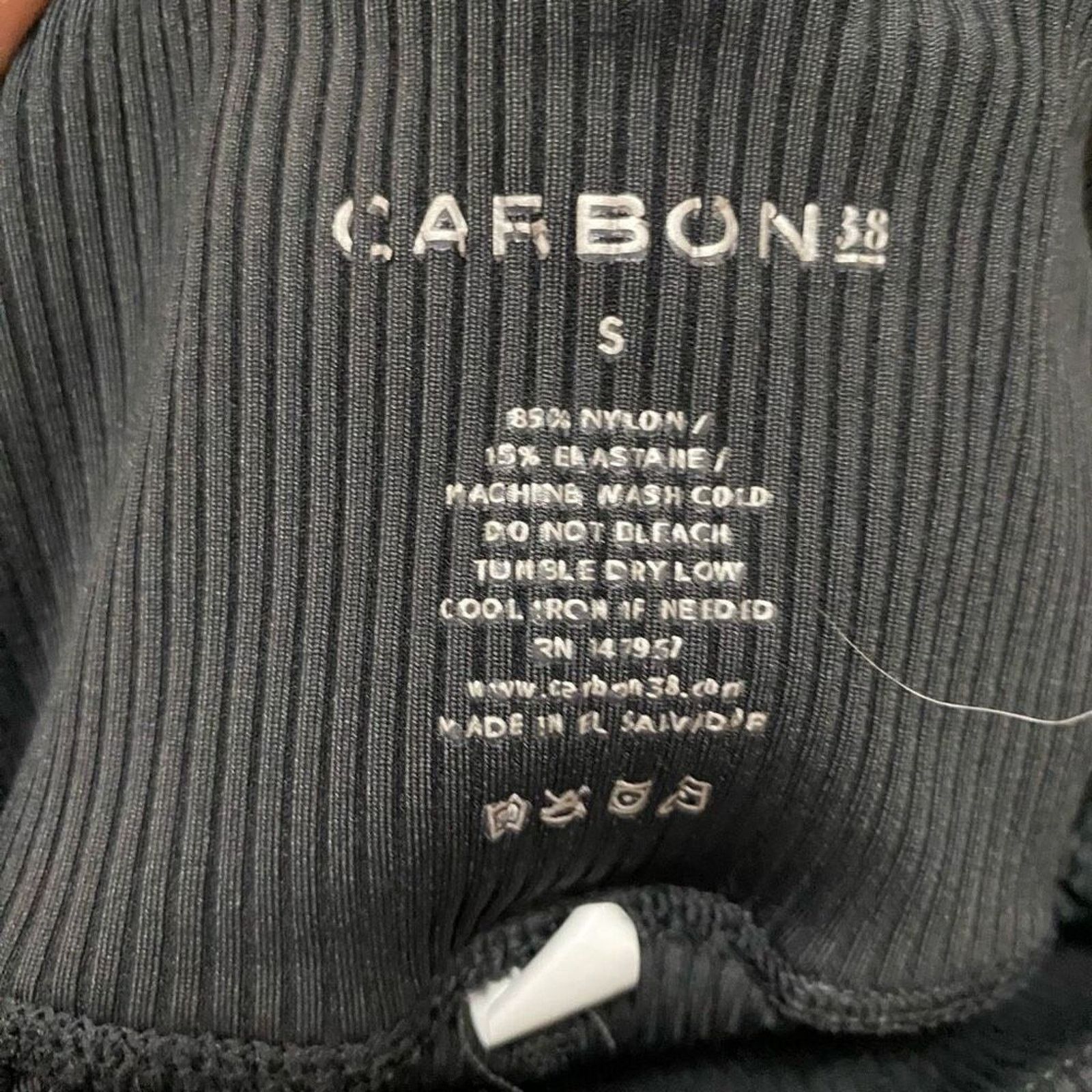 Other Carbon38 Black Ribbed Leggings | Sz S Size 27" / US 4 / IT 40 - 4 Thumbnail