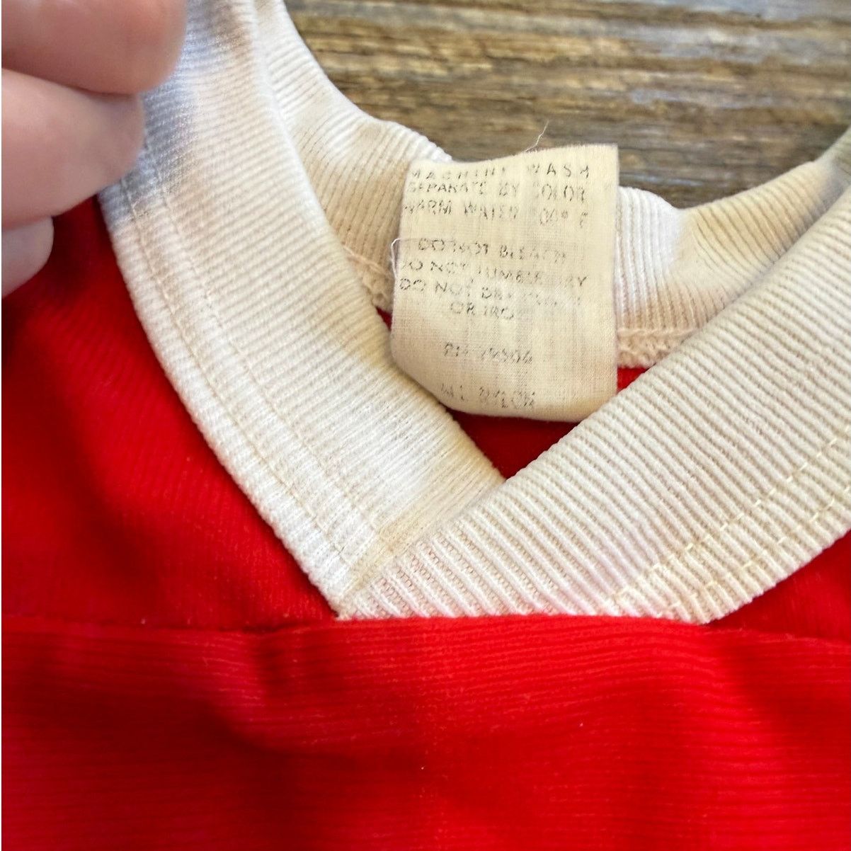 Vintage Vintage 80s Red #55 All Nylon High School Jersey Size US M / EU 48-50 / 2 - 4 Thumbnail
