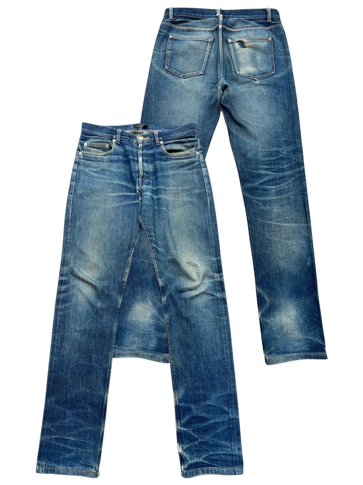 A.P.C. Vintage APC Selvedge Distressed Denim Jeans 31x33.5 Size US 31 - 1 Thumbnail