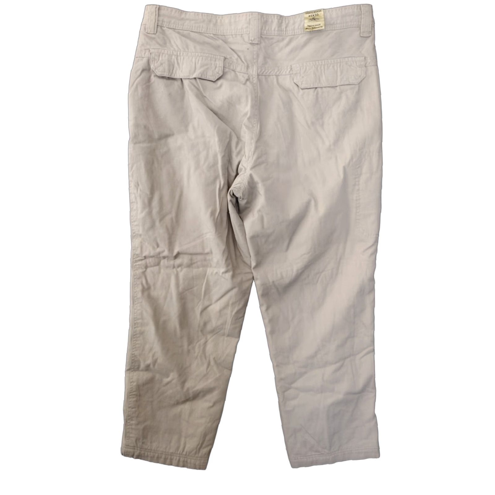 Vintage Oakwood Mountain Khakis Pants Mens 40x40 Tan Cotton Relaxed Fit Casual 90s Theme Mens Size US 40 / EU 56 - 1 Thumbnail