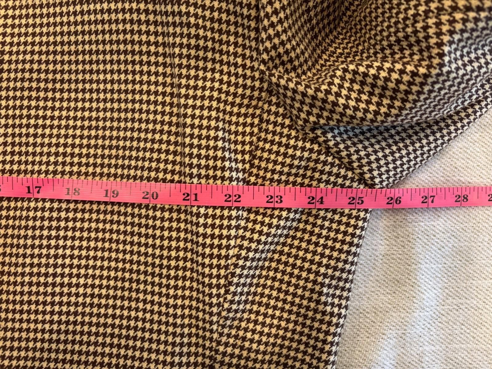 Ermenegildo Zegna Ermenegildo Zegna Sport Coat 46R Brown Houndstooth 100% Wool Size 46R - 7 Thumbnail