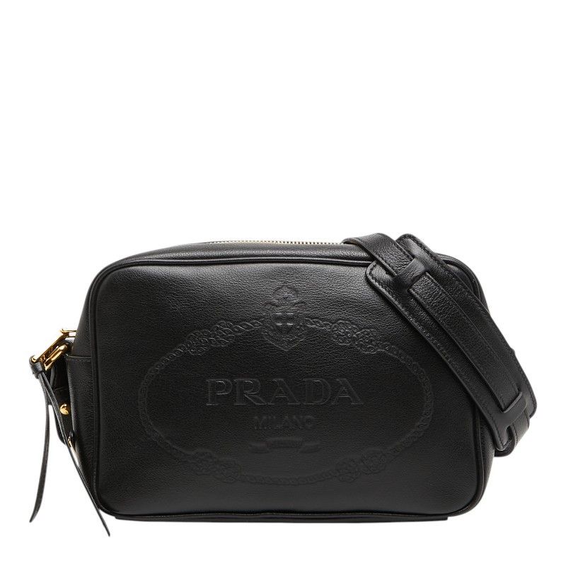 Prada Prada Leather Shoulder Bag Leather Shoulder Bag Duty Free For Usa in Black, Women's