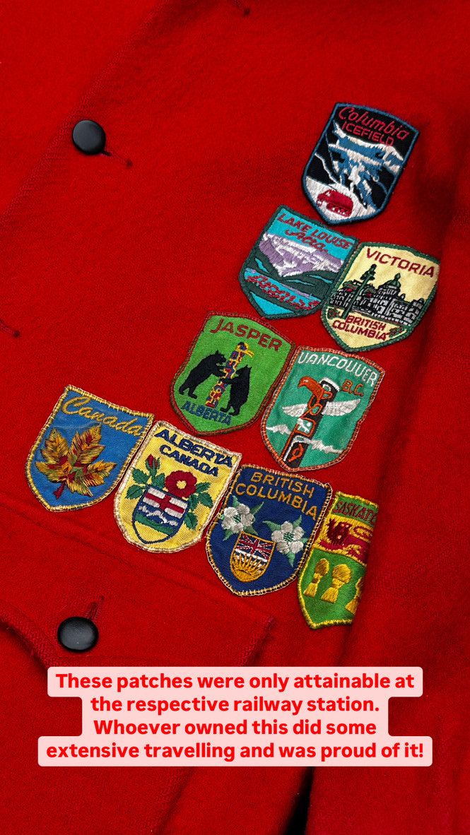 Hudsons Bay HISTORIC 1940s Hudson's Bay Railway Patches Wool Coat Size US L / EU 52-54 / 3 - 5 Thumbnail