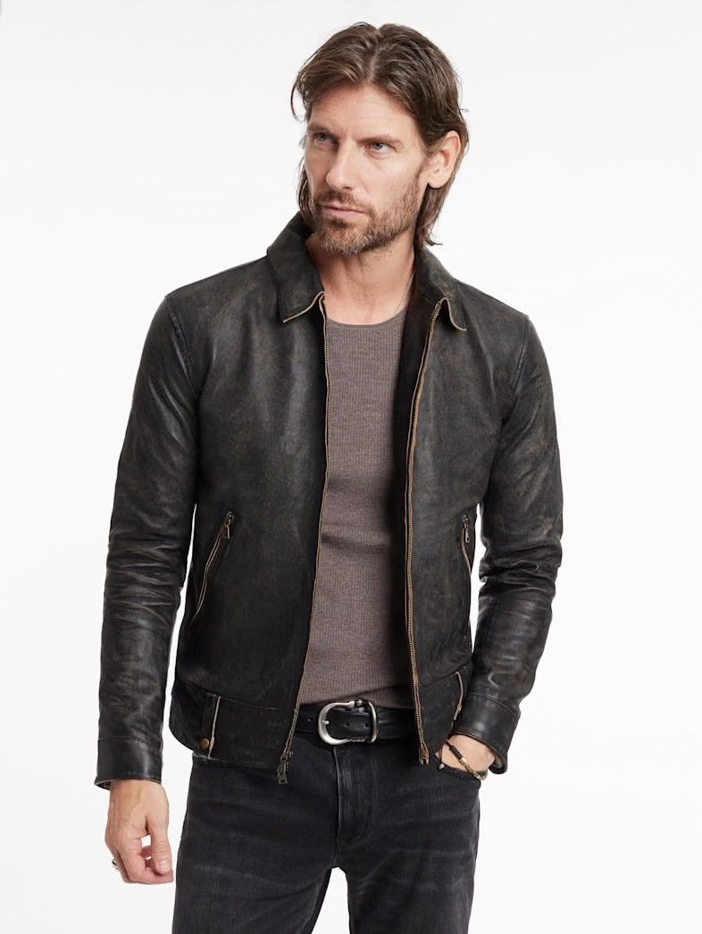 John Varvatos Sorcha Leather Jacket EU 50 USA 40 Size US M / EU 48-50 / 2 - 1 Thumbnail