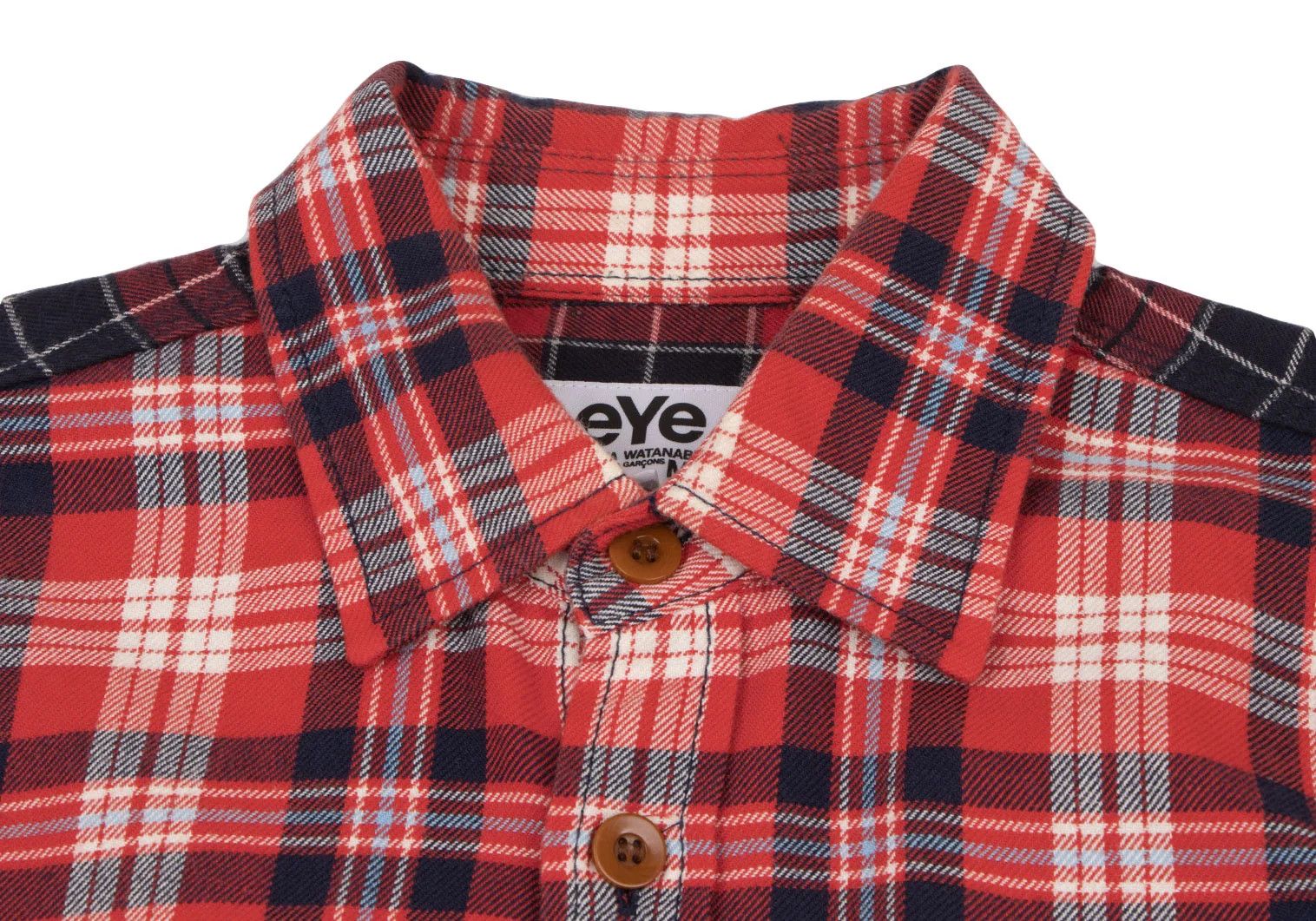 Junya Watanabe Checkered Flannel Shirt in Red and Navy, Size XS Size US XS / EU 42 / 0 - 3 Thumbnail