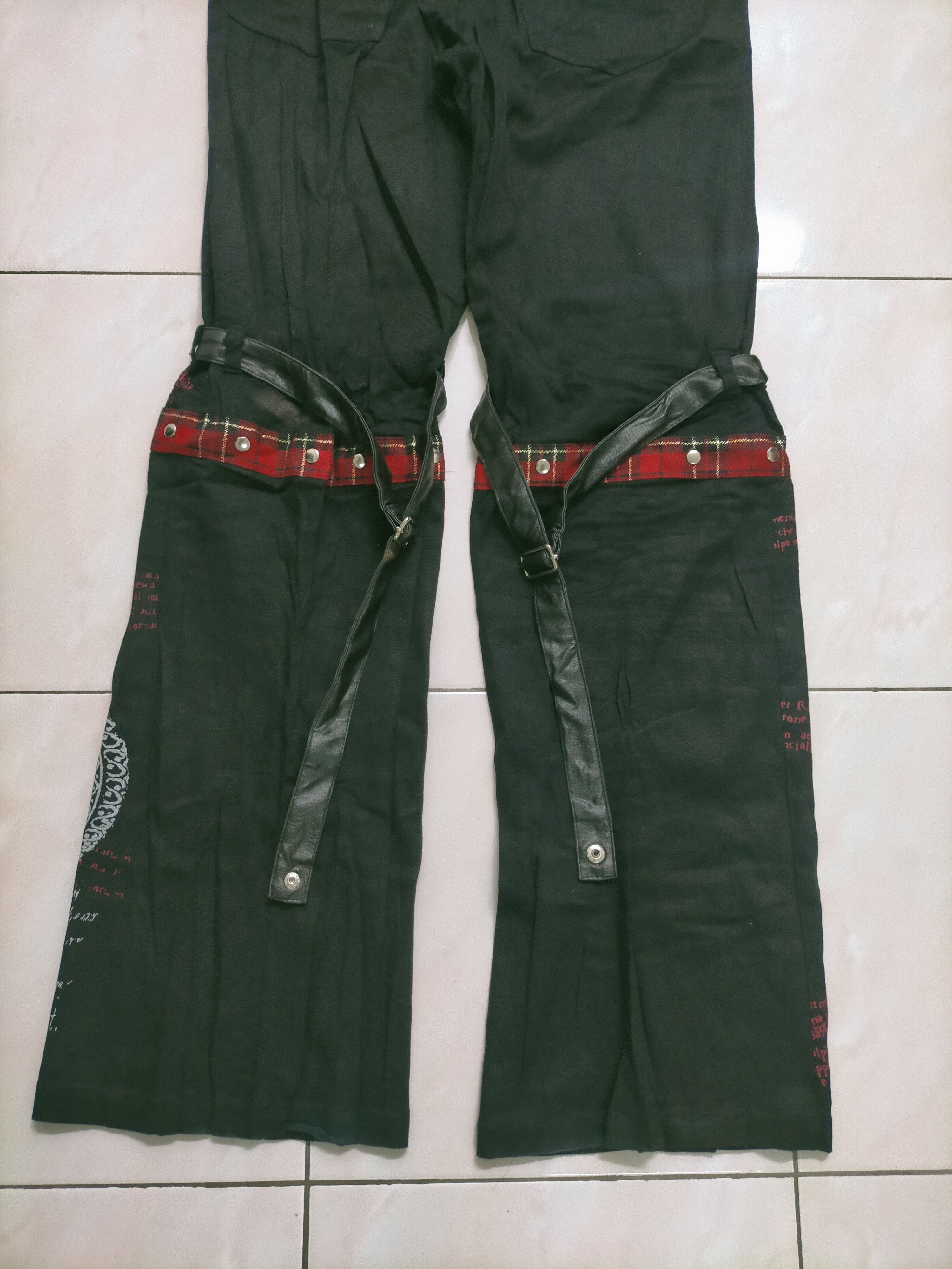 If Six Was Nine 🔥 Vintage Blood Storm Club Body Line Punk Bondage Pants Size US 28 / EU 44 - 5 Thumbnail