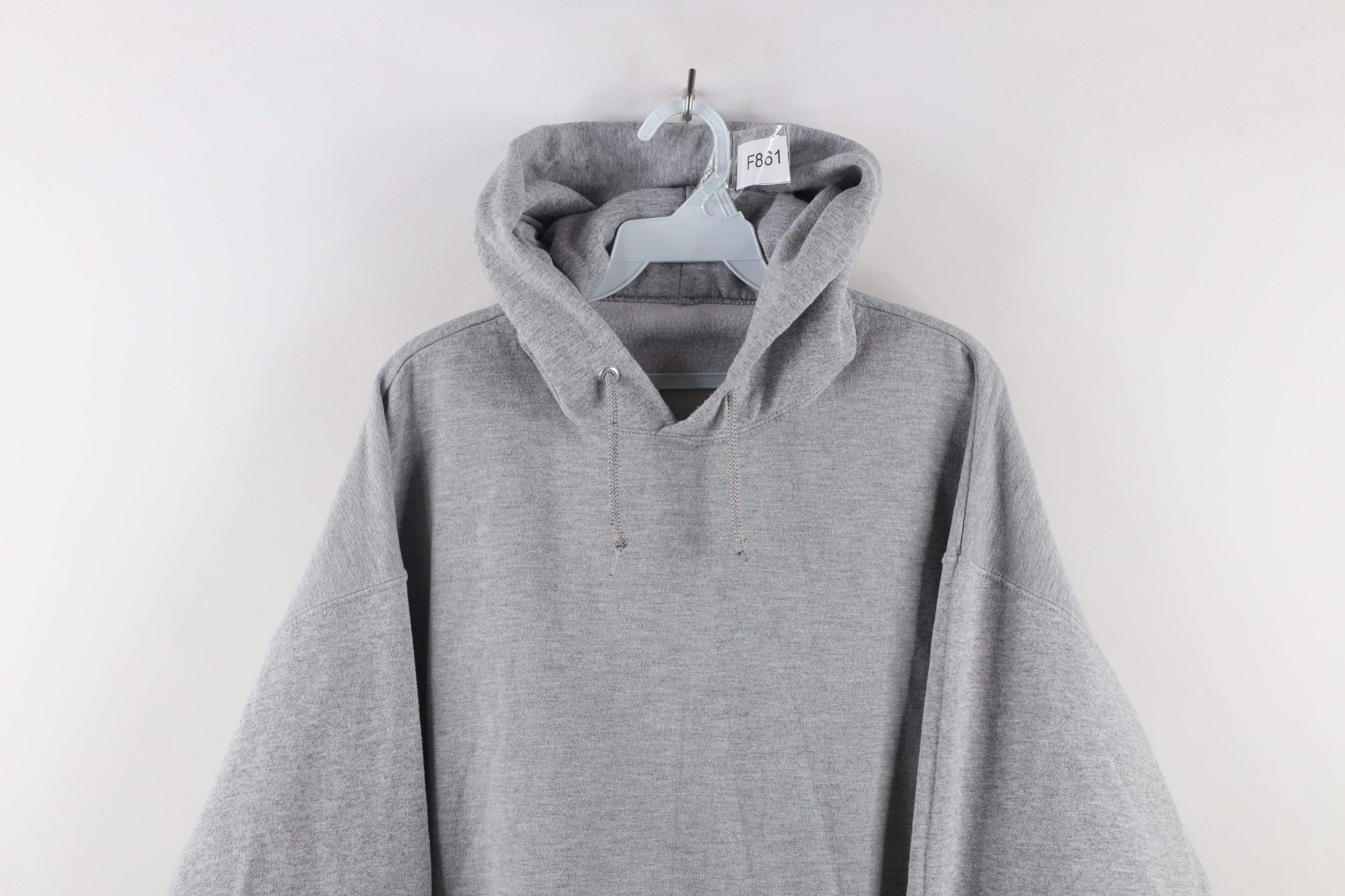 Vintage Vintage 90s Streetwear Hoodie Sweatshirt Heather Gray Size US XL / EU 56 / 4 - 2 Thumbnail
