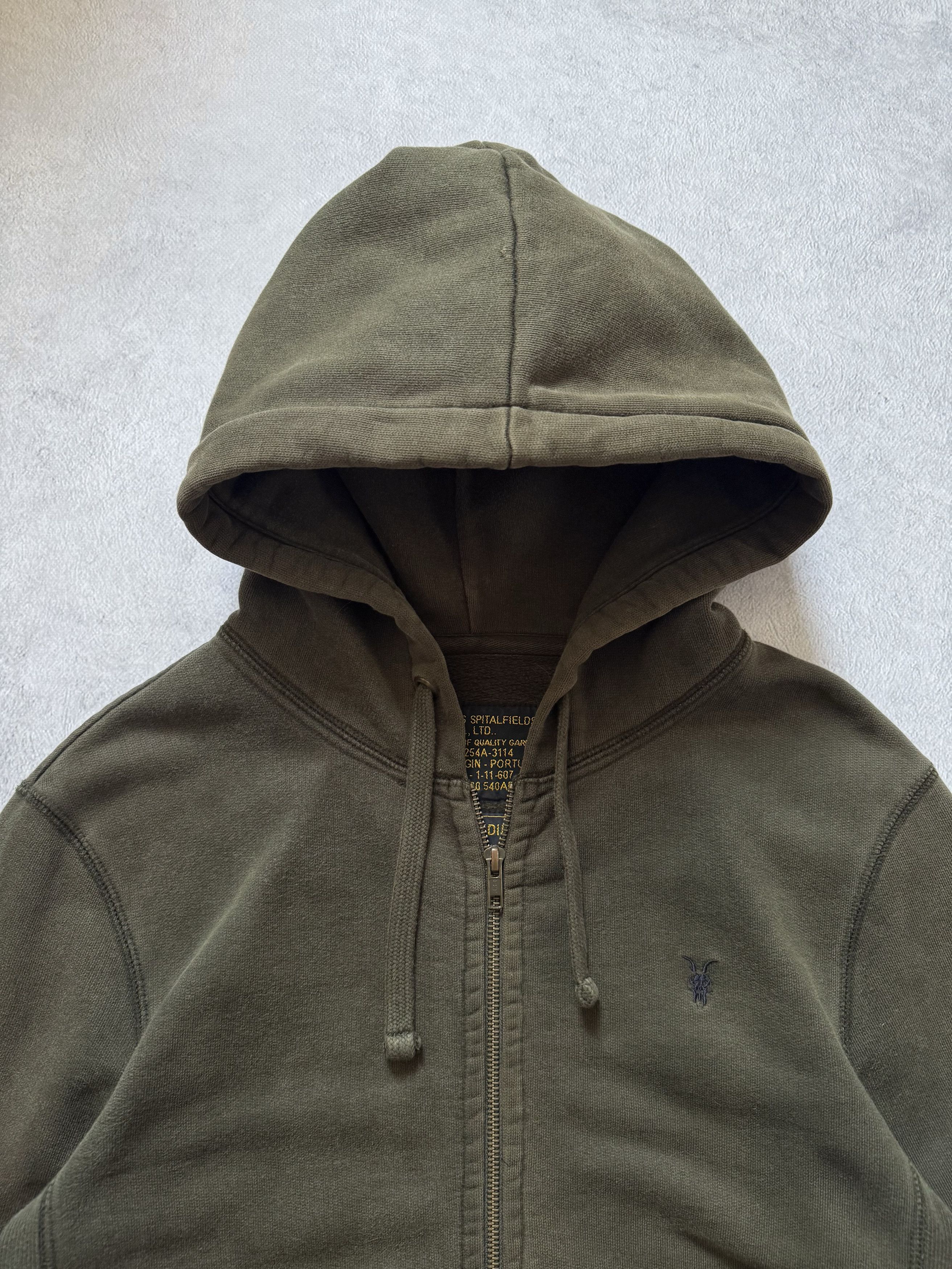 Allsaints Allsaints Spitalfields Heavy Zip Hoodie Faded Khaki Size US M / EU 48-50 / 2 - 4 Thumbnail