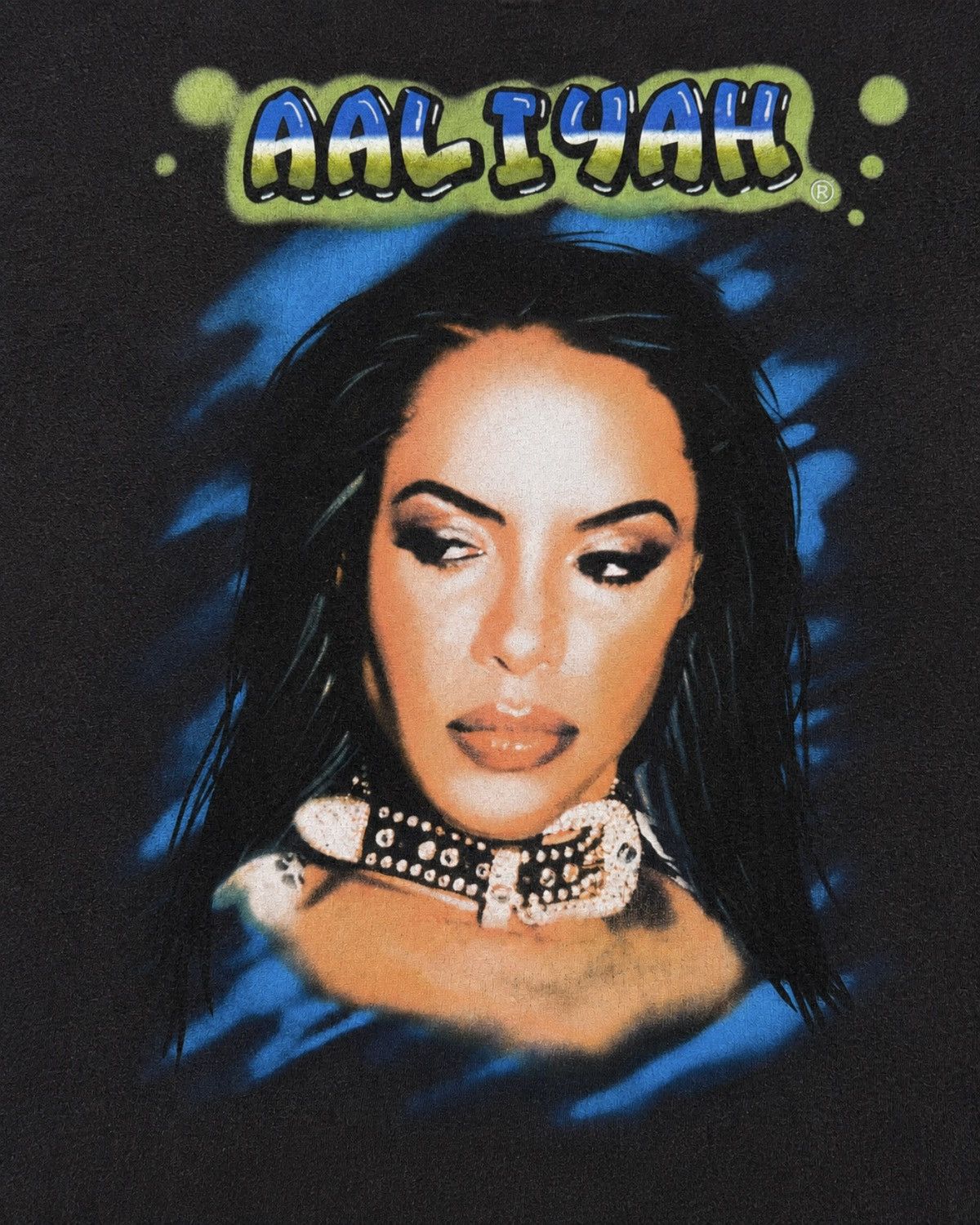 Band Tees Aaliyah Graphic Baby Tee (Modern Reprint / Cropped Fit) Size US M / EU 48-50 / 2 - 4 Thumbnail